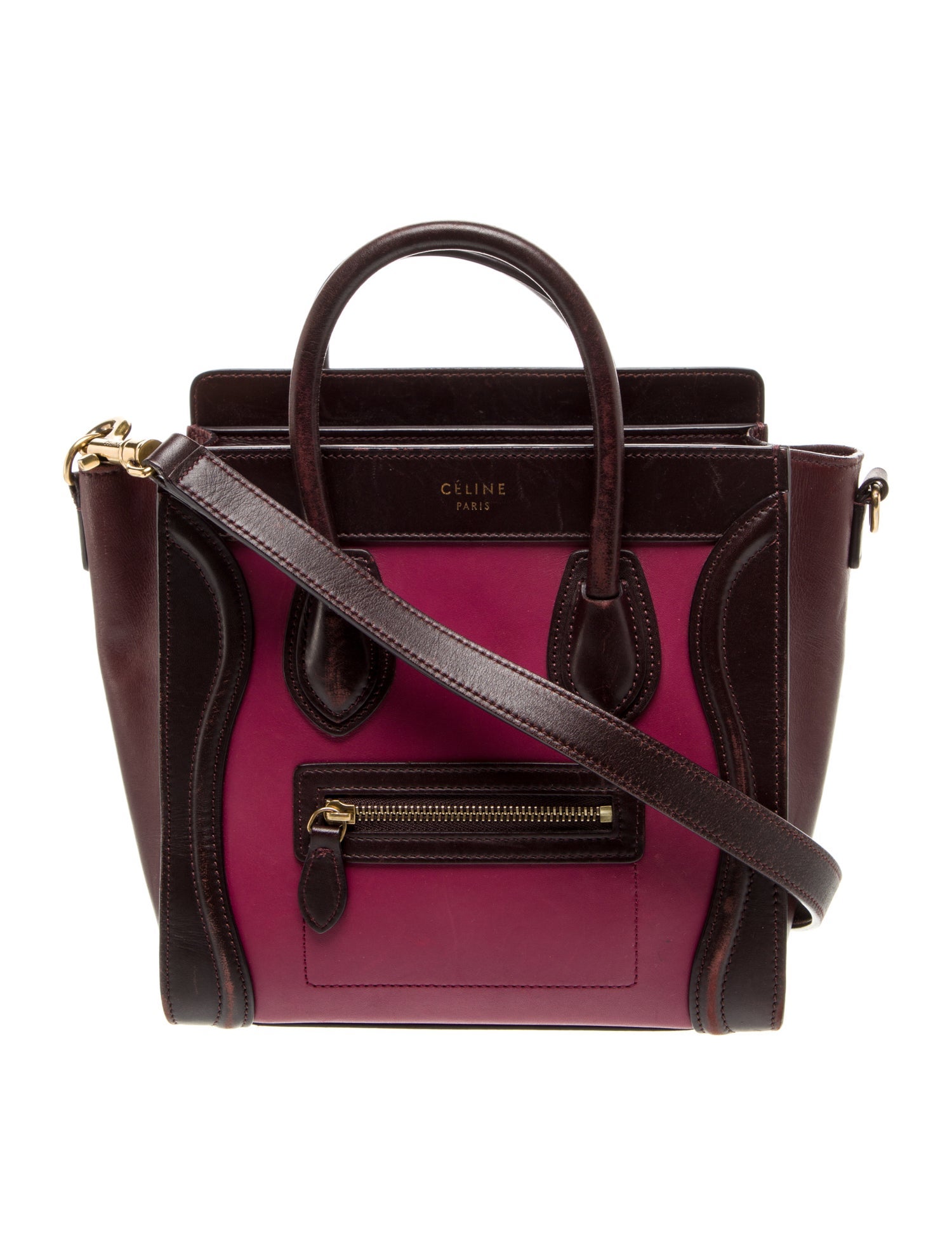 Celine Leather Luggage Nano