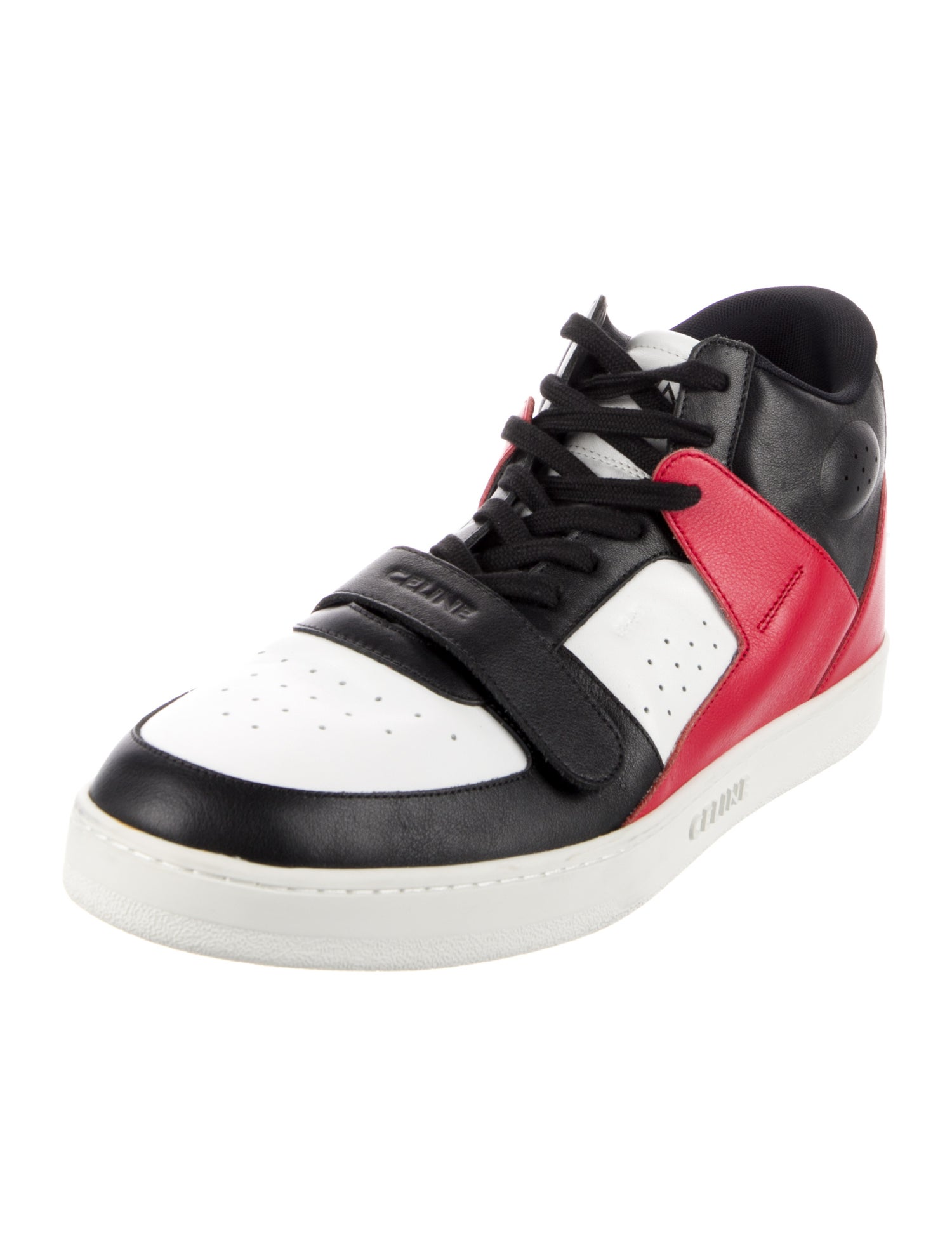 Celine Leather Colorblock Pattern Sneakers