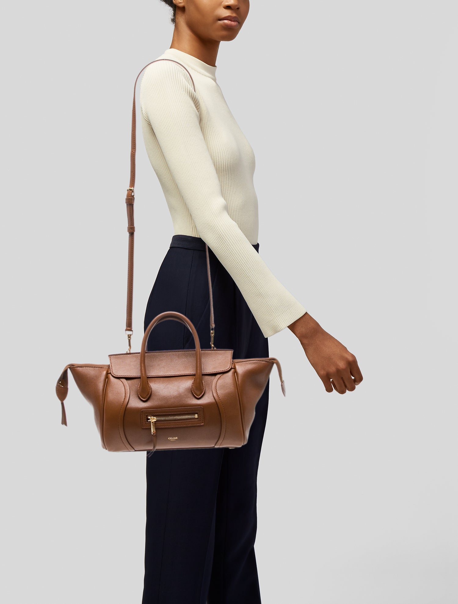 Celine Leather New Luggage Small 2026