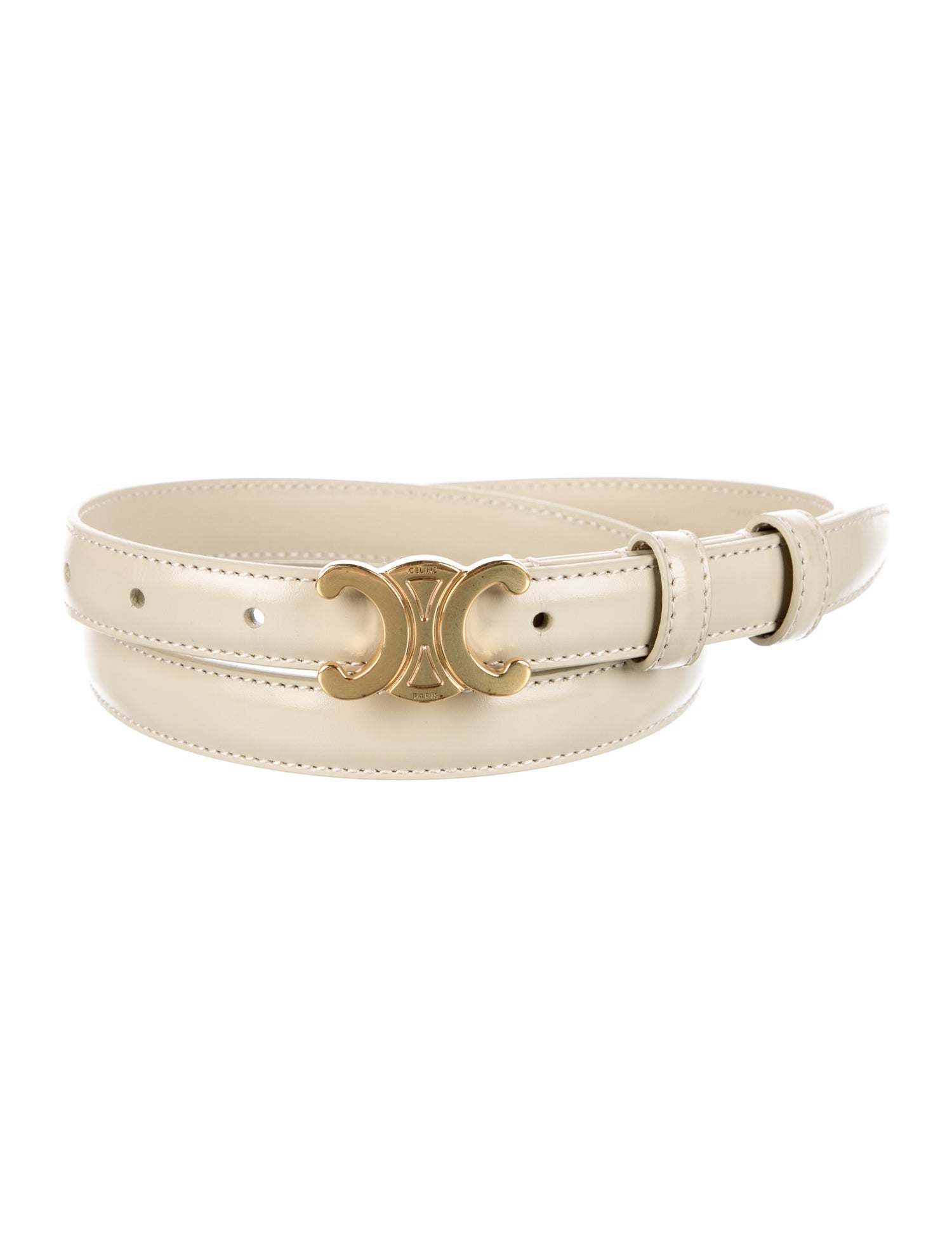 Celine Skinny Leather Waist Belt