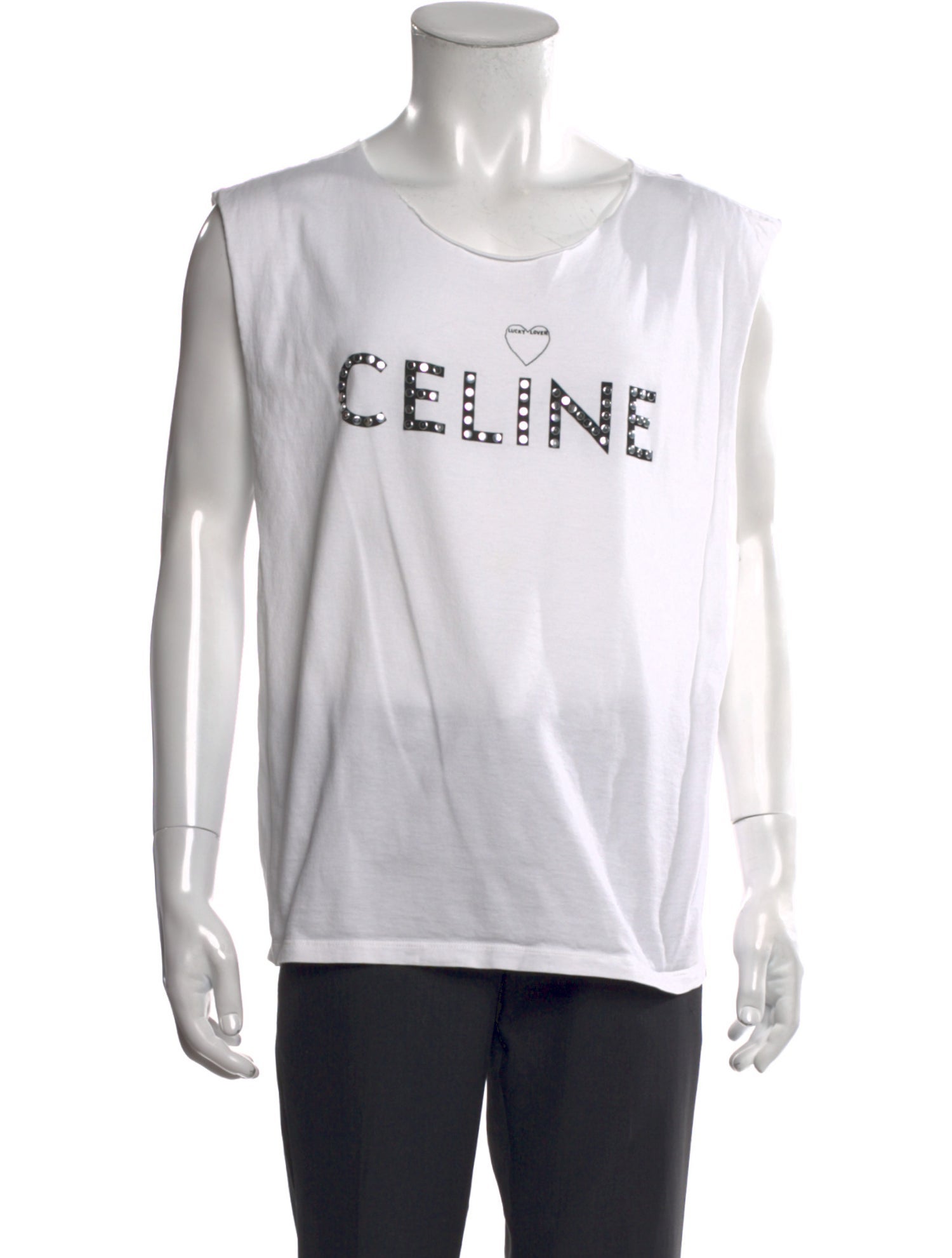 Celine Graphic Print Scoop Neck T-Shirt
