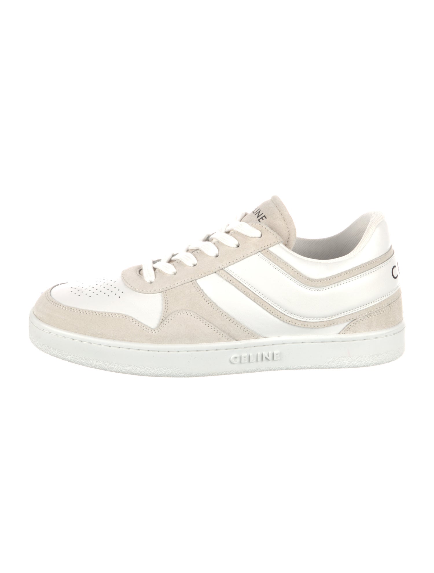 Celine Leather Colorblock Pattern Sneakers