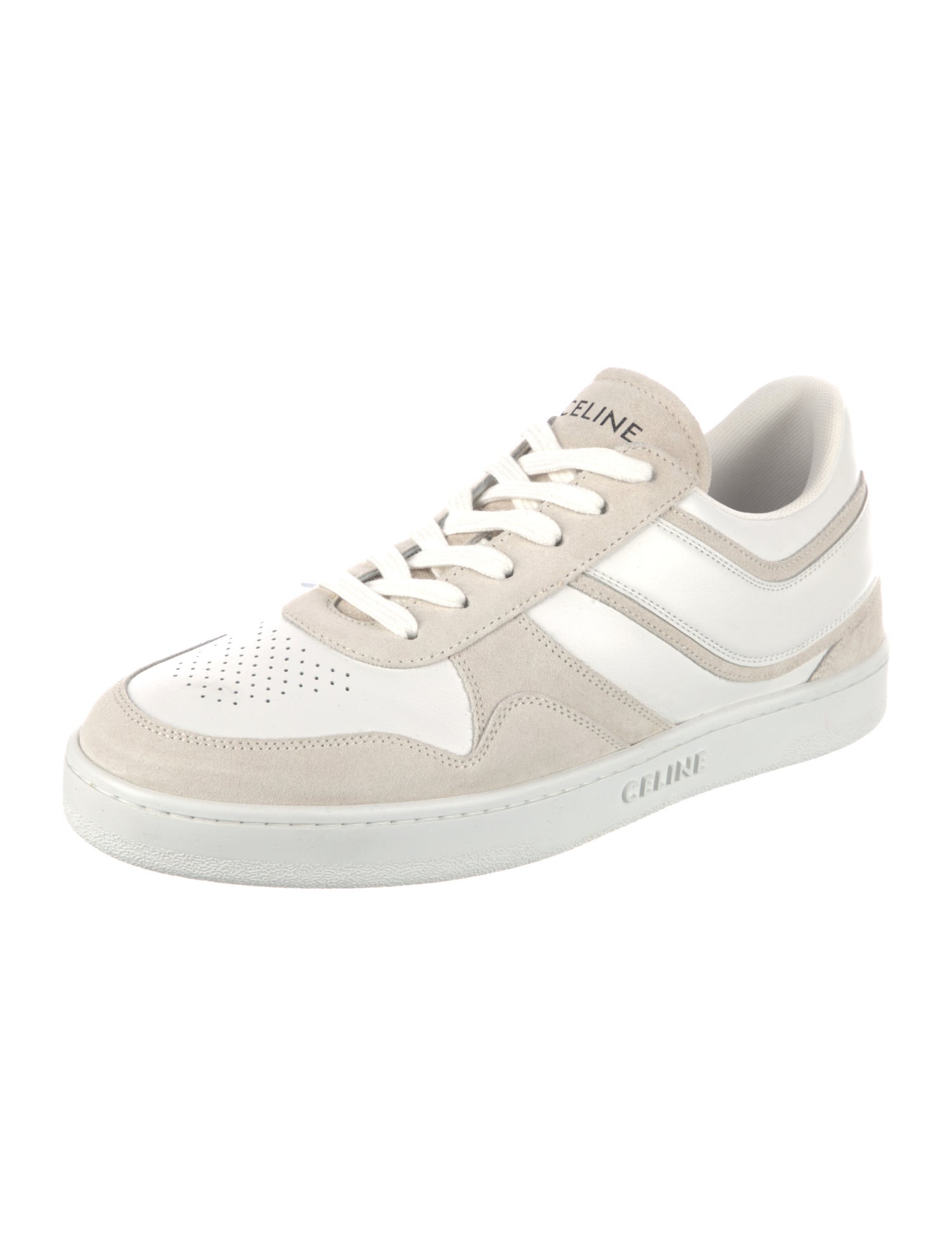 Celine Leather Colorblock Pattern Sneakers