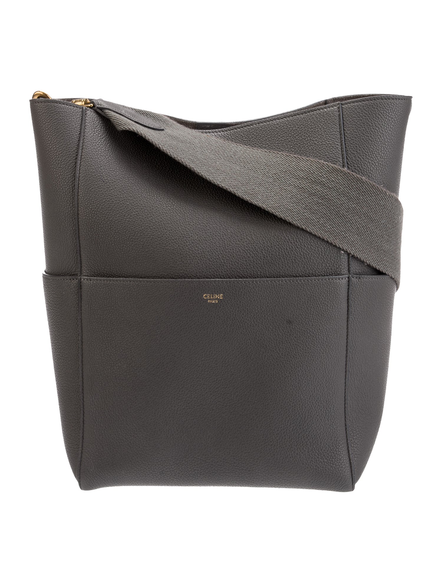 Celine Leather Seau Sangle