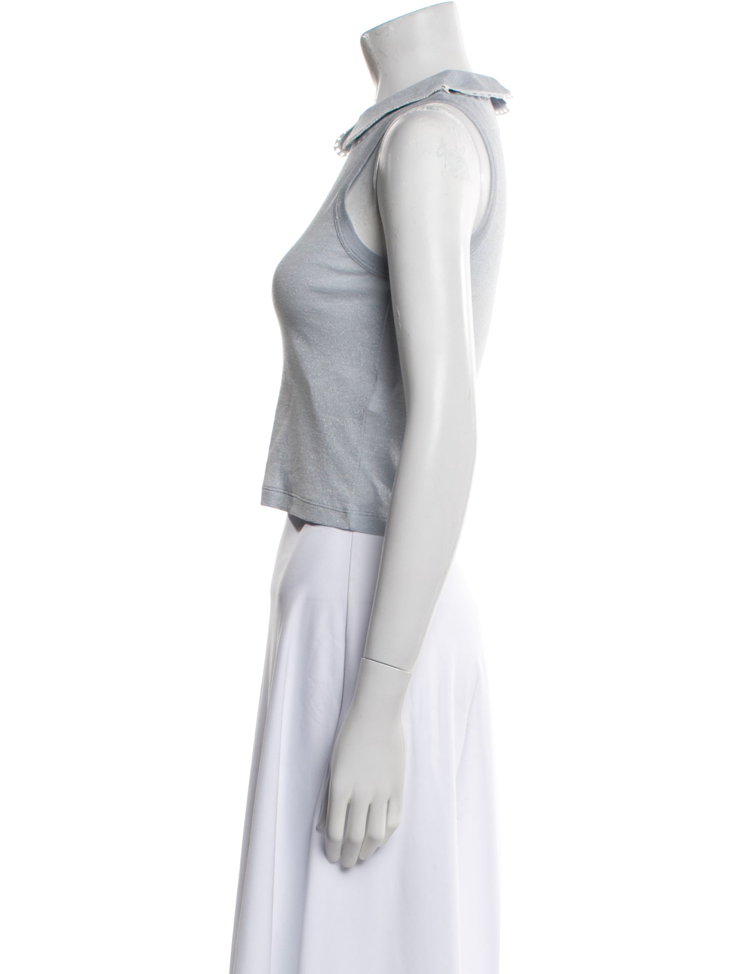 Celine Sleeveless Mock Neck Crop Top