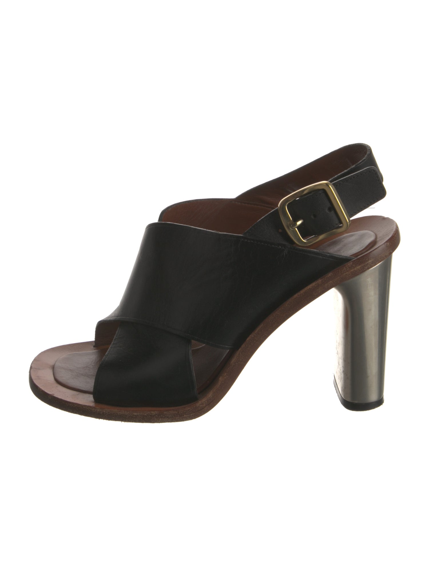 Celine Leather Slingback Sandals