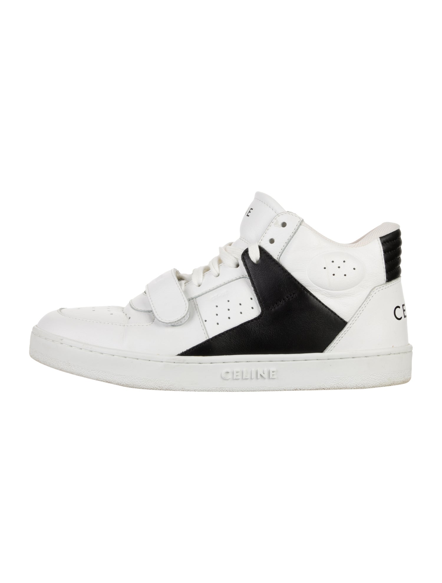 Celine Leather Colorblock Pattern Sneakers