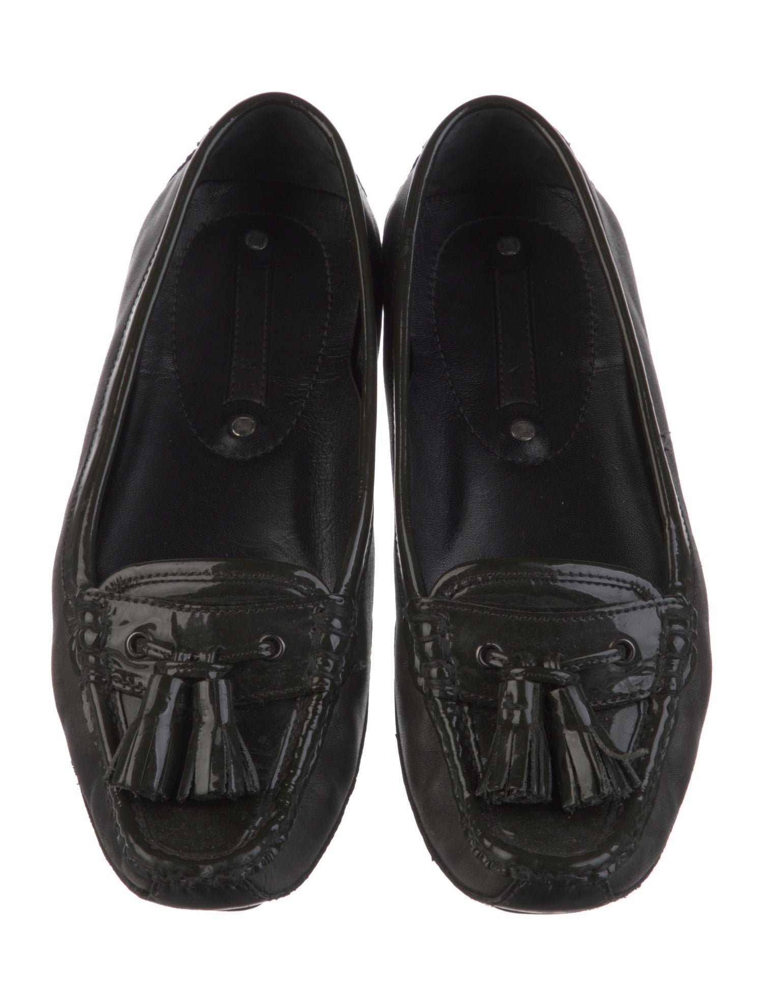 Celine Leather Tassel Accents Moccasins