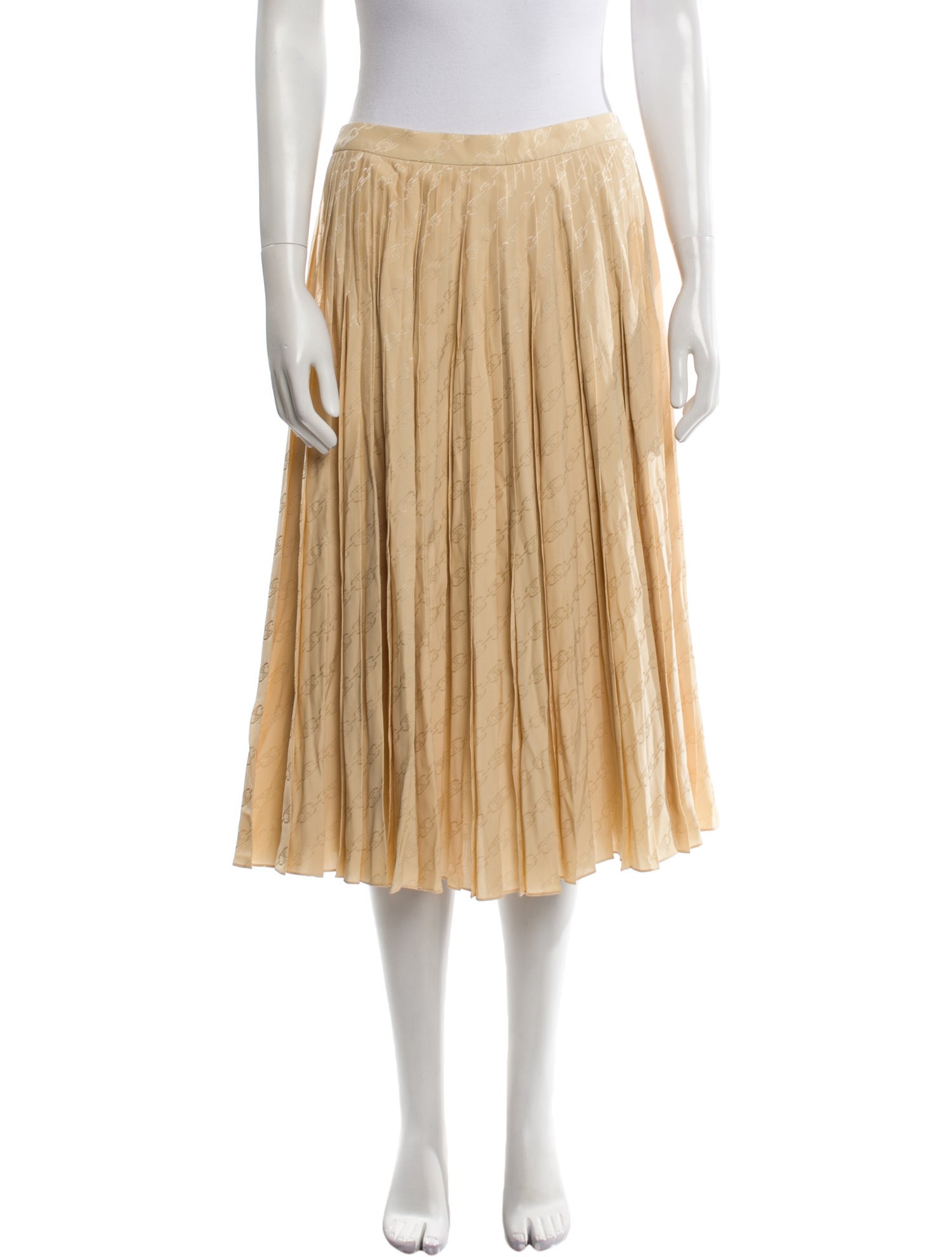 Celine Triomphe Jacquard Print Knee-Length Skirt