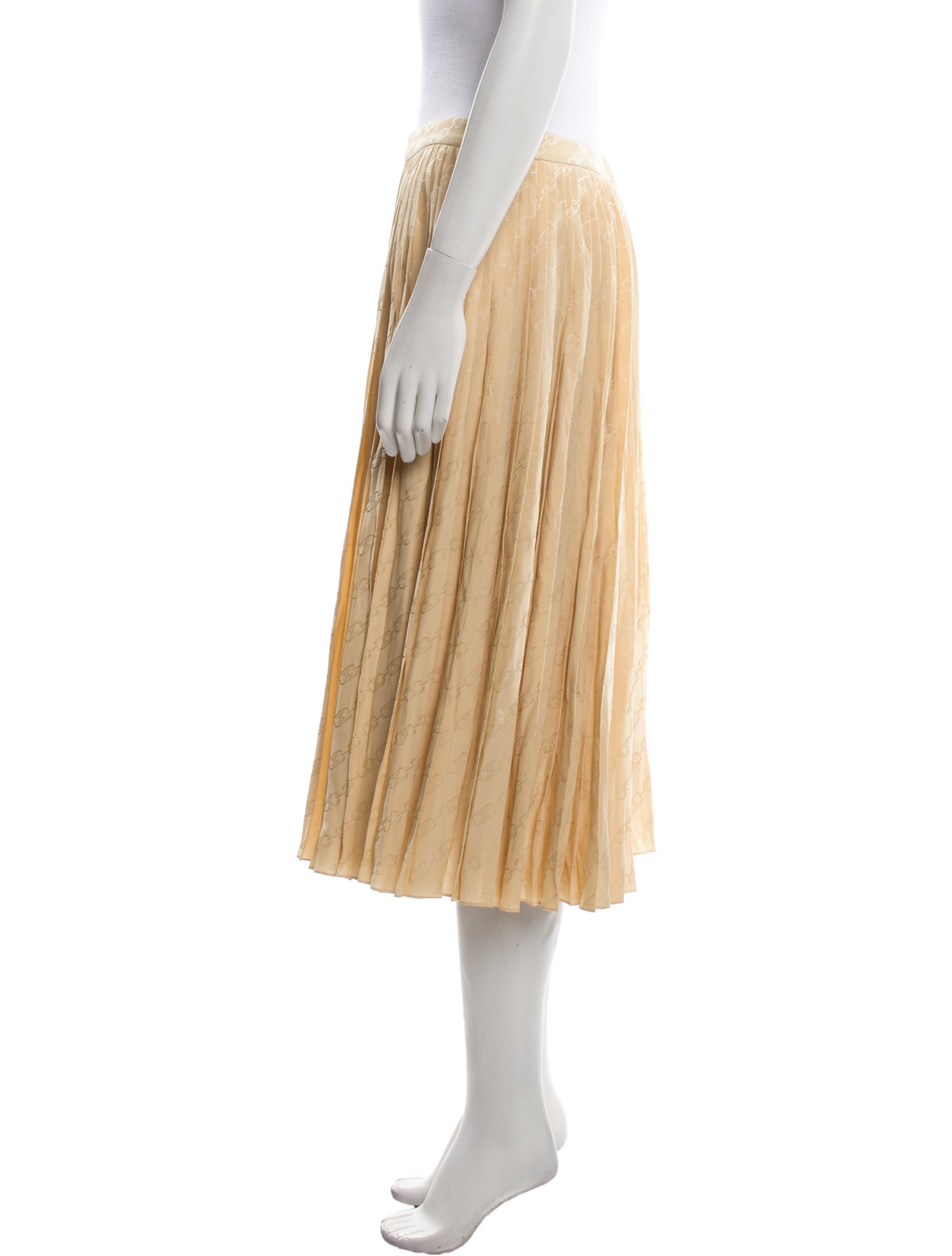 Celine Triomphe Jacquard Print Knee-Length Skirt