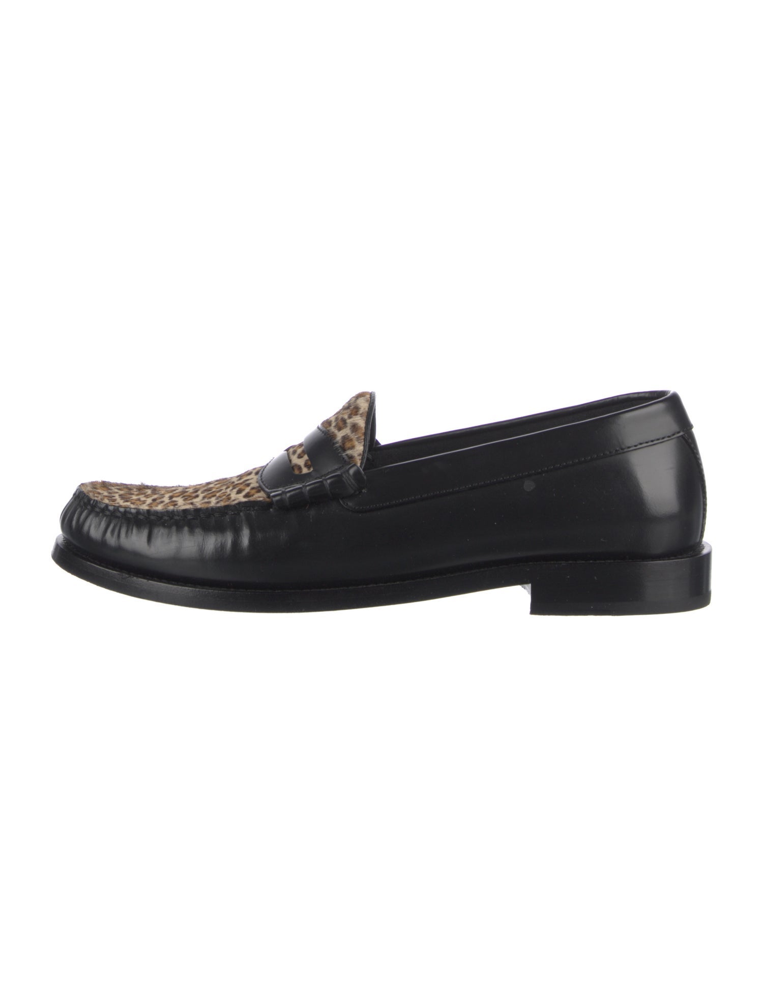 Celine Ponyhair Whipstitch Trim Loafers