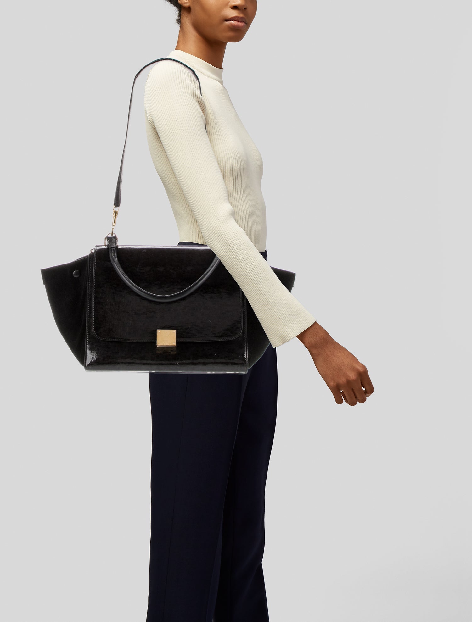 Celine Patent Leather Trapeze Medium