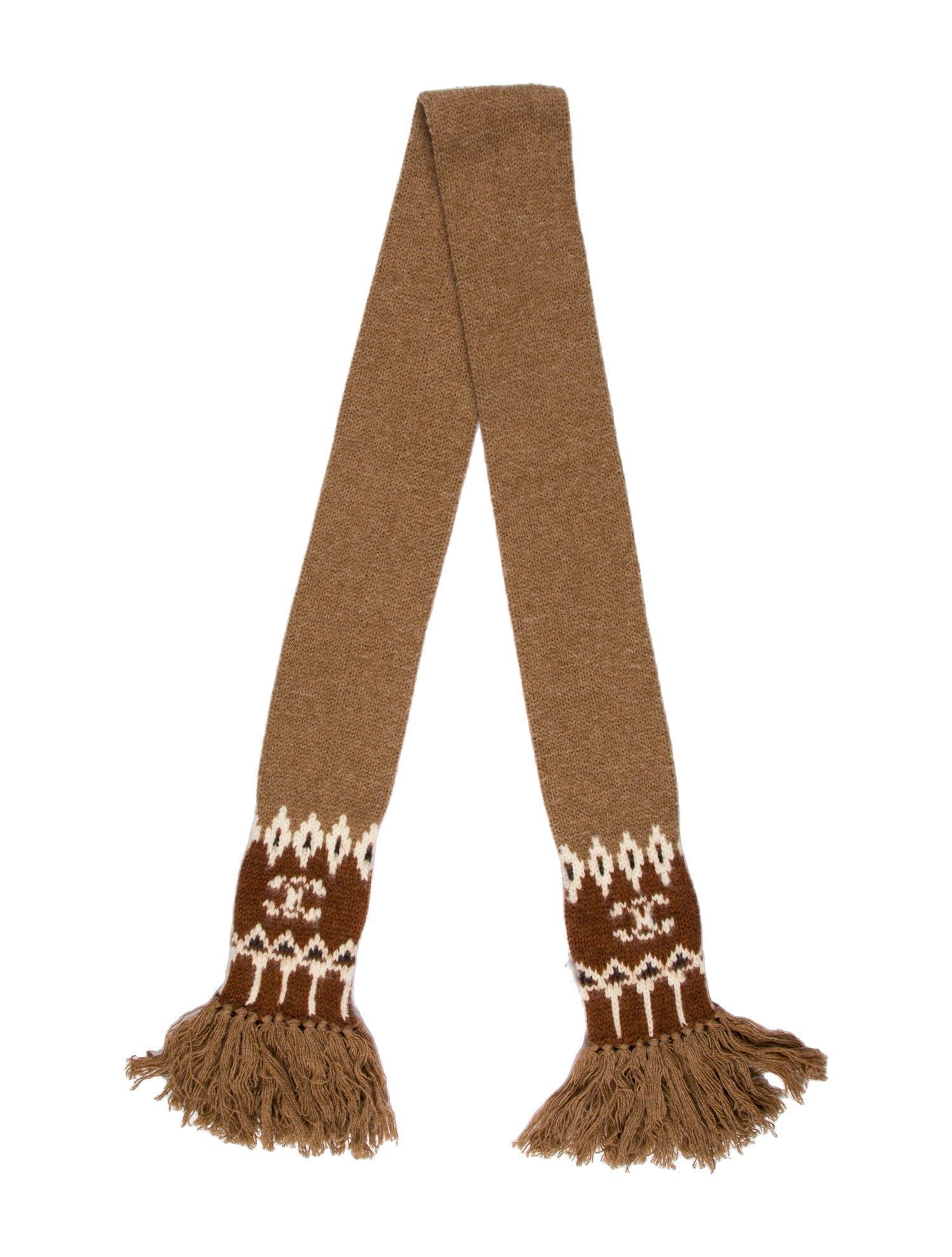 Celine Wool Patterned Scarf