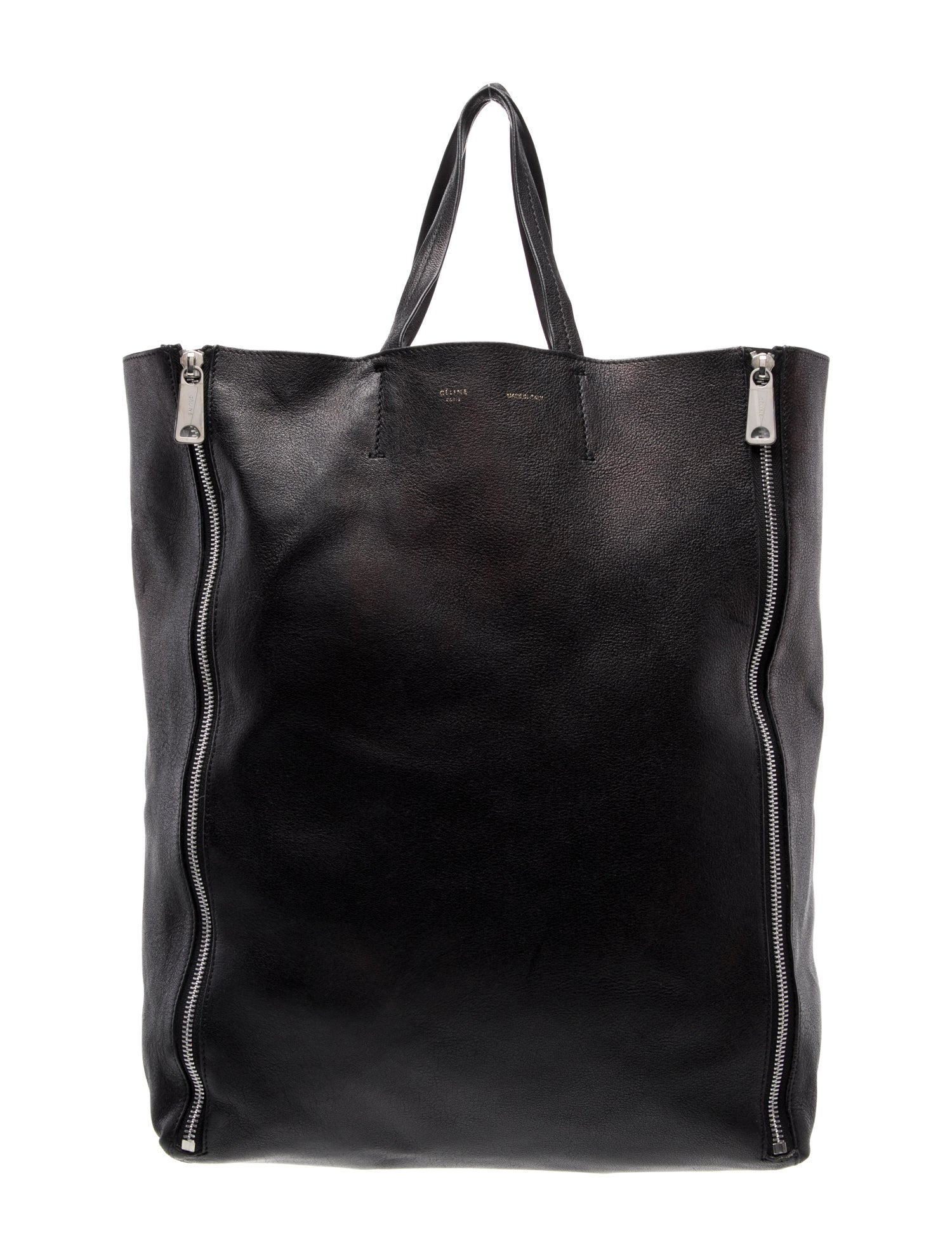 Celine Leather Vertical Gusset Cabas