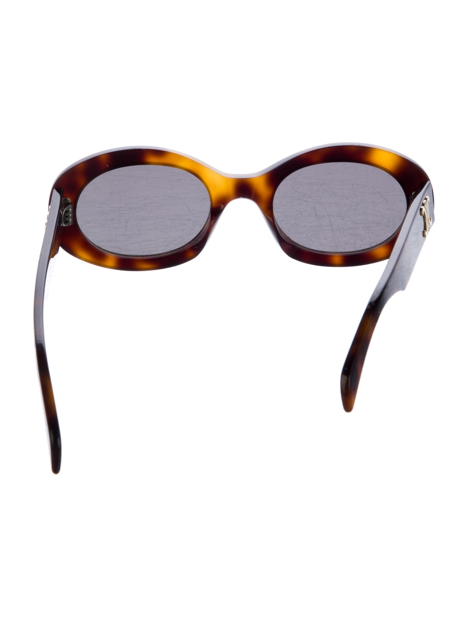 Celine Signature Logo Round Sunglasses