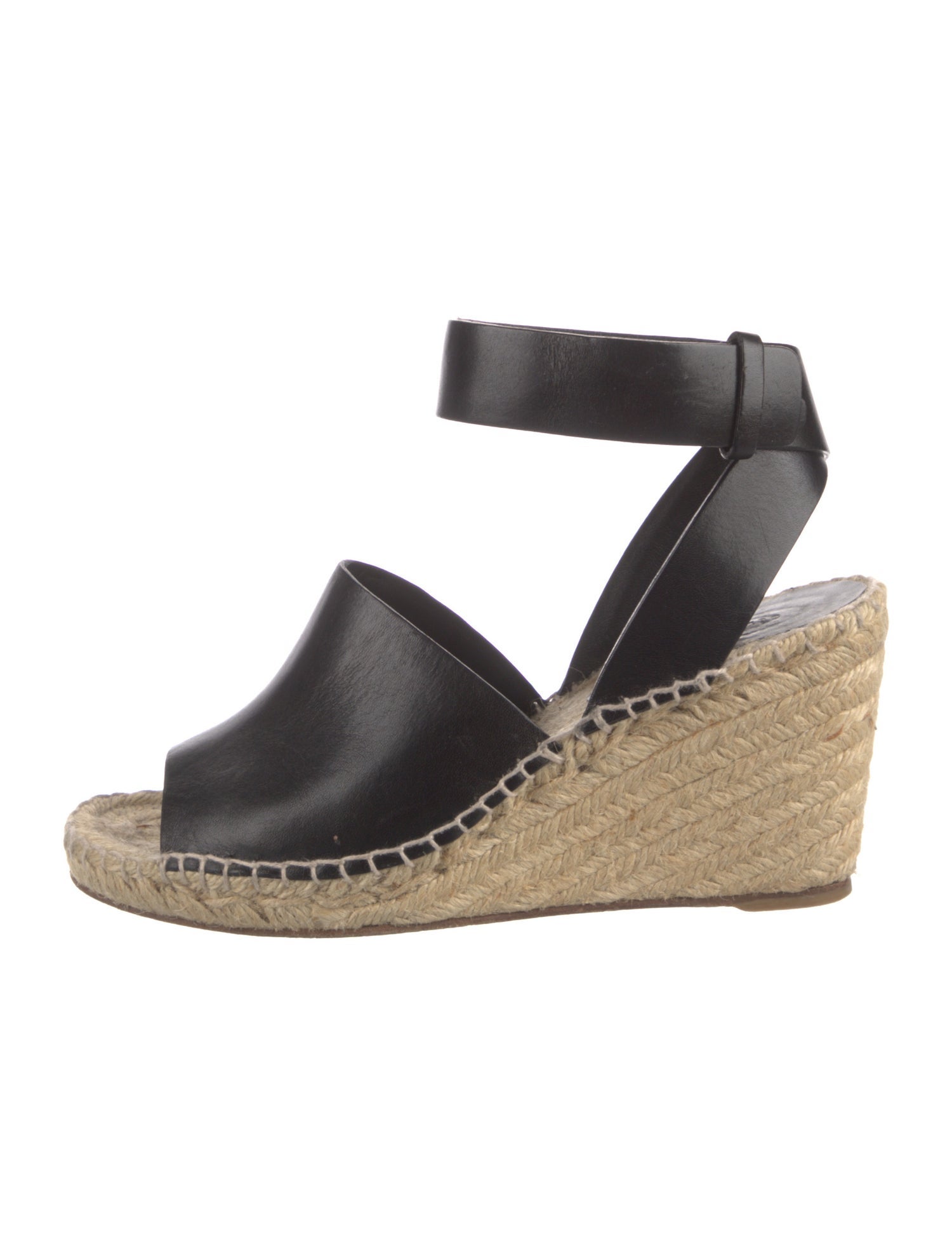 Celine Leather Cutout Accent Espadrilles
