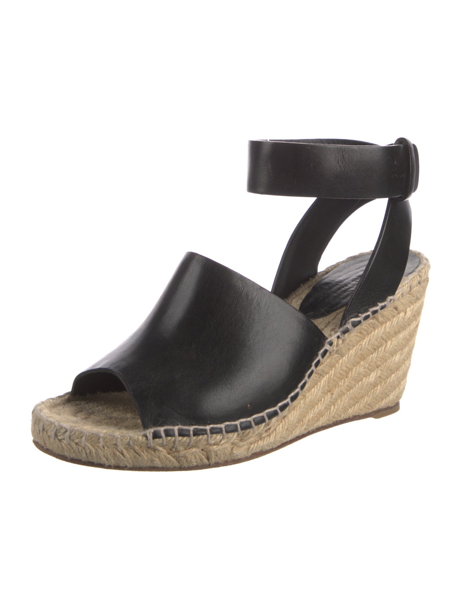 Celine Leather Cutout Accent Espadrilles