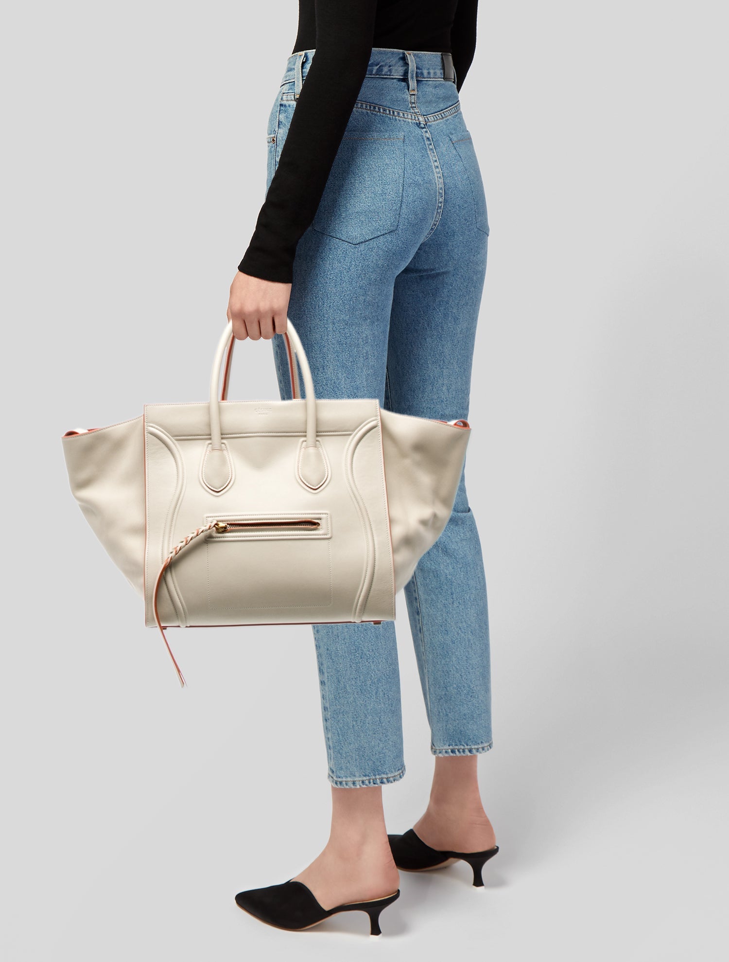 Celine Leather Luggage Phantom Medium