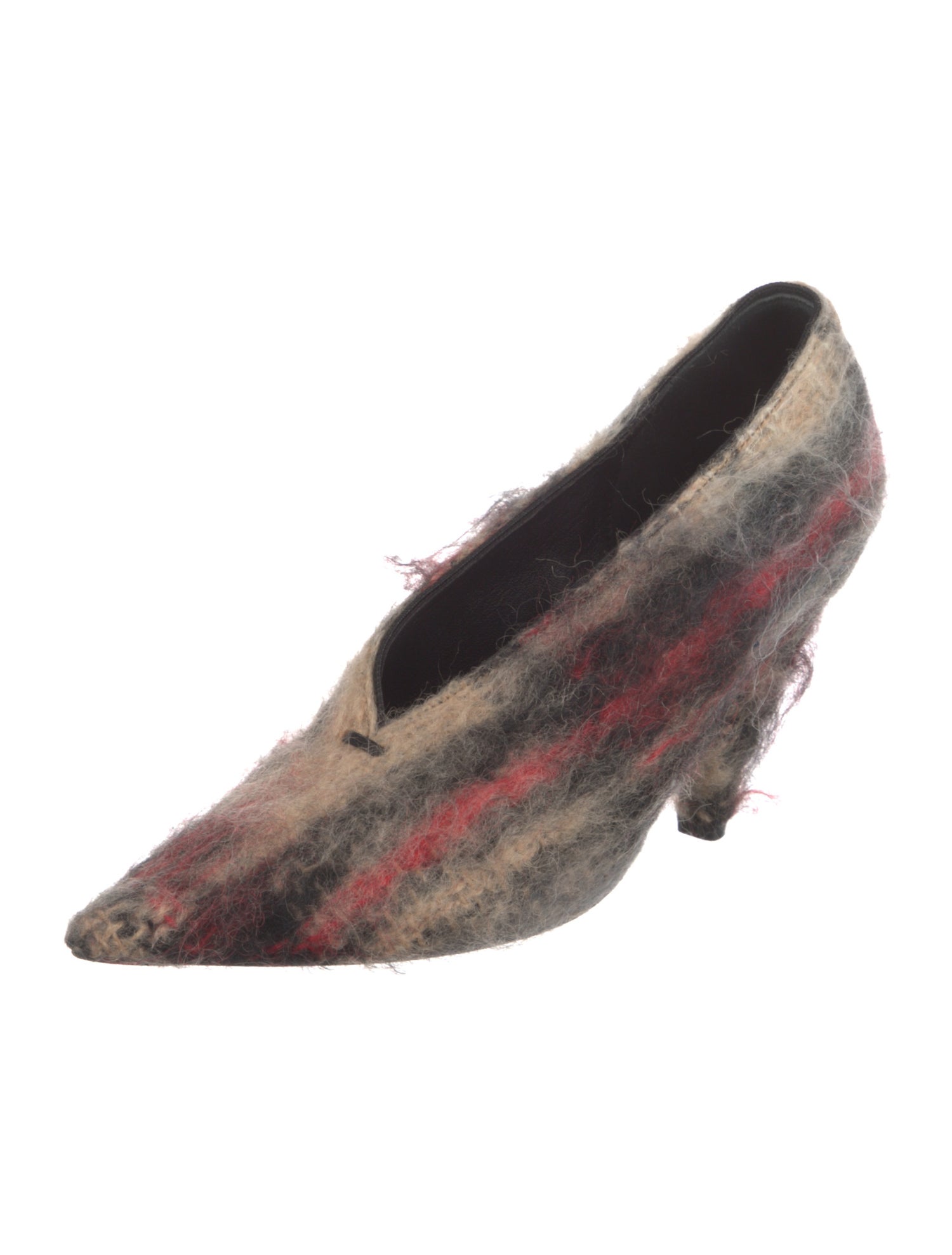 Celine Wool Striped Slingback Pumps