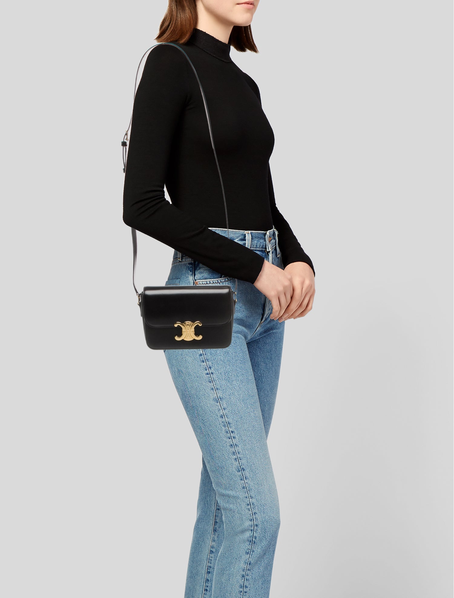 Celine Leather Triomphe Teen