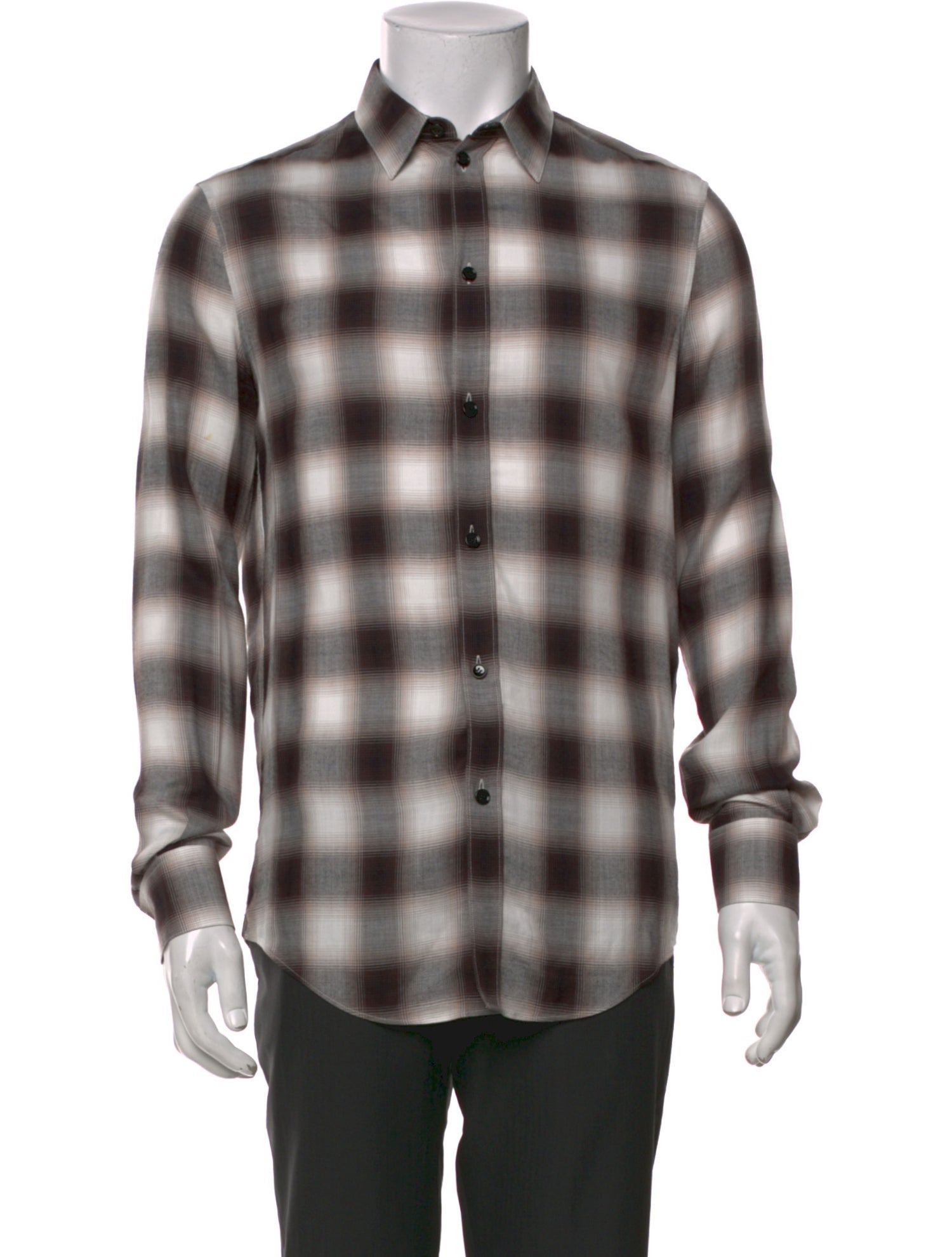 Celine Flannel Plaid Print Shirt