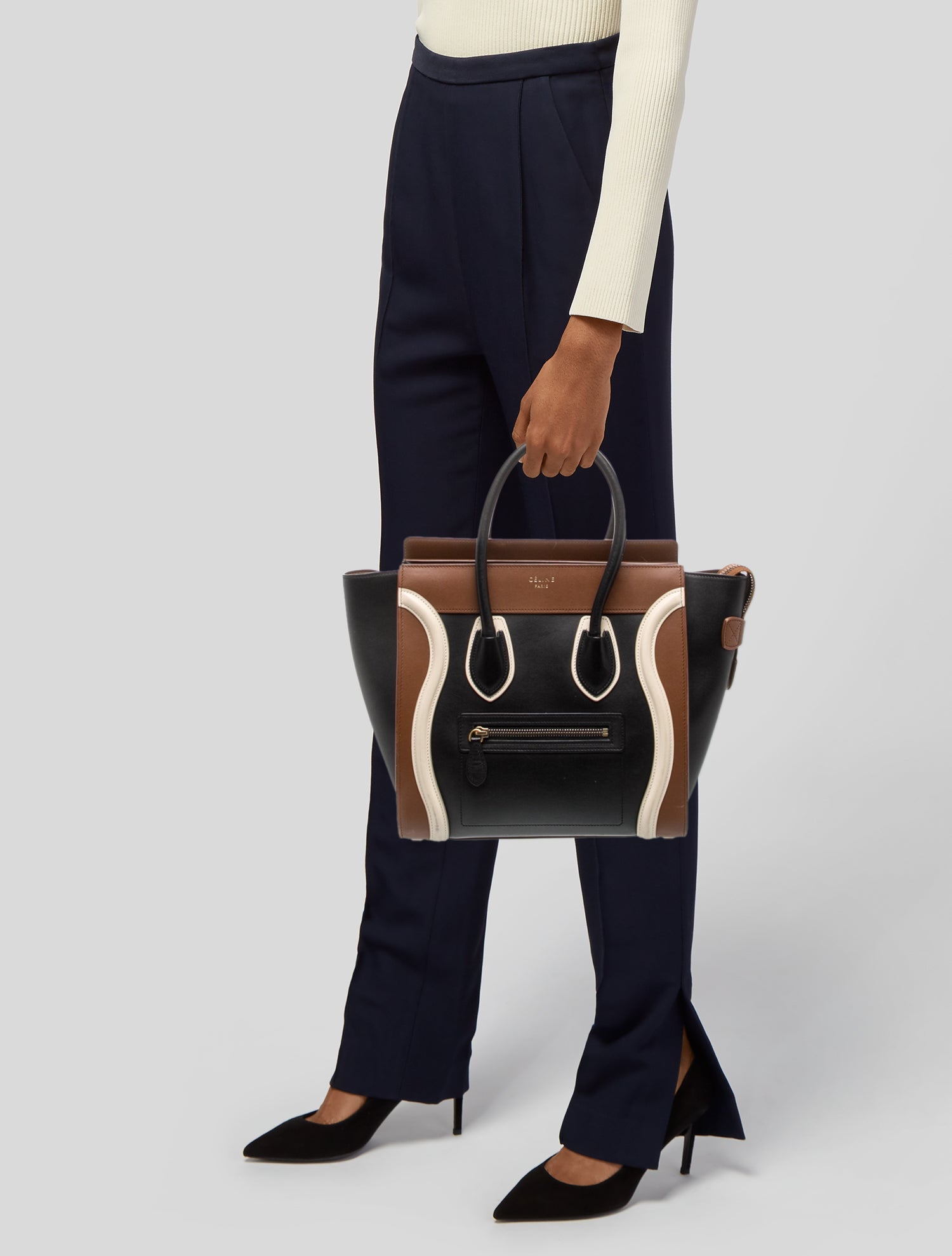 Celine Leather Luggage Micro