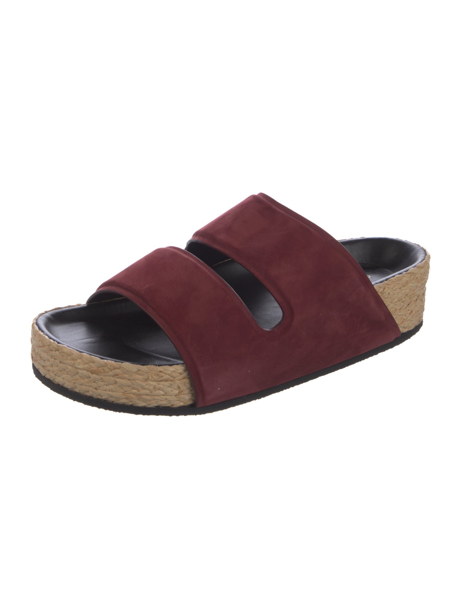 Celine Suede Colorblock Pattern Slides