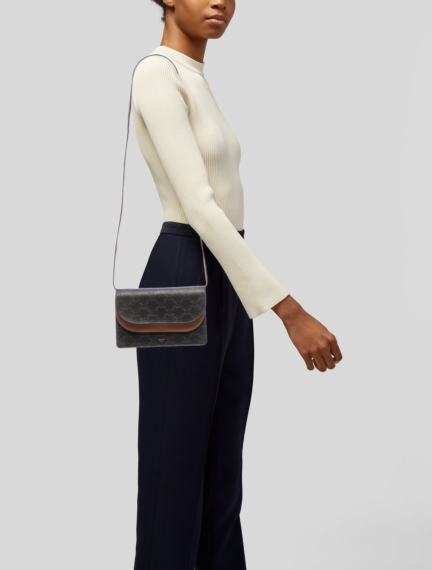 Celine Triomphe Strap Wallet