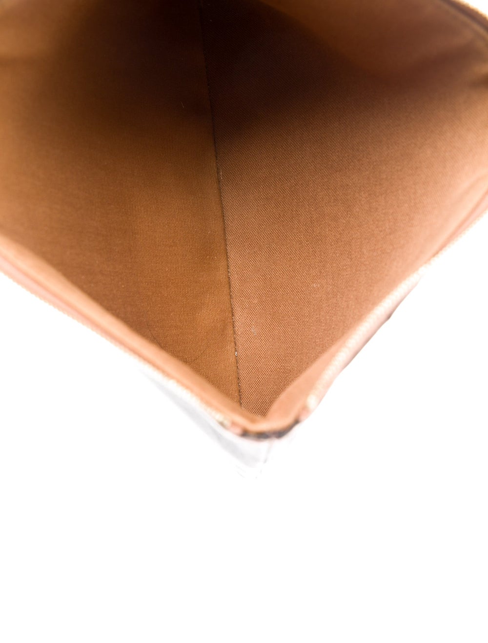 Celine Portfolio Brown Monogram Pattern Gold-Tone… - image 6