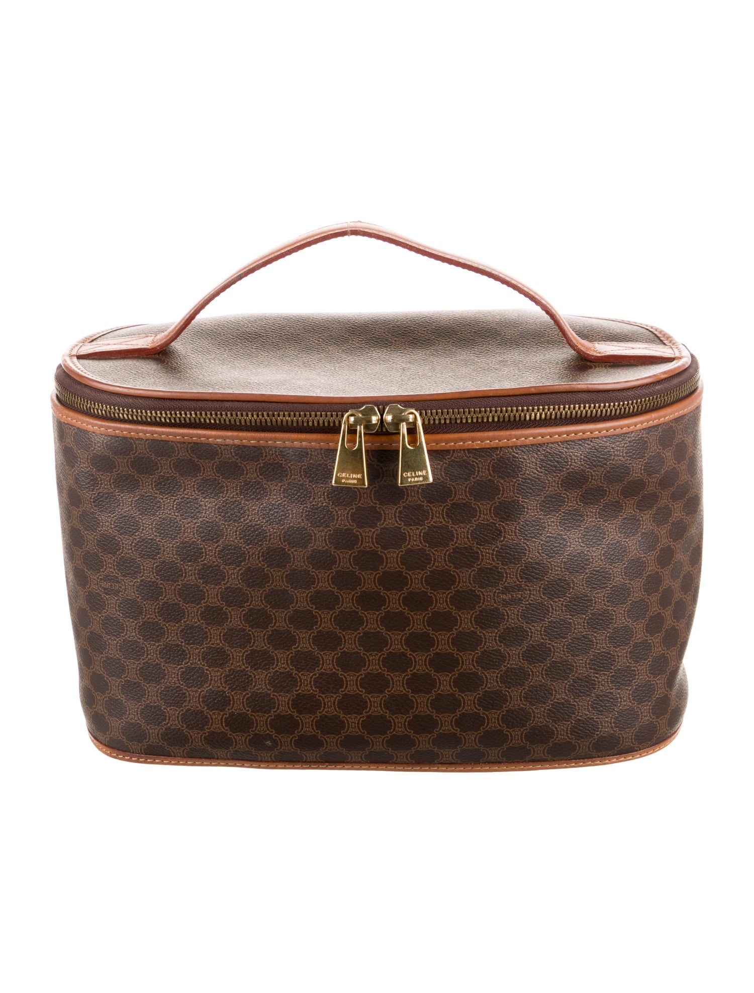 Celine Coated Canvas Cosmetic Bag