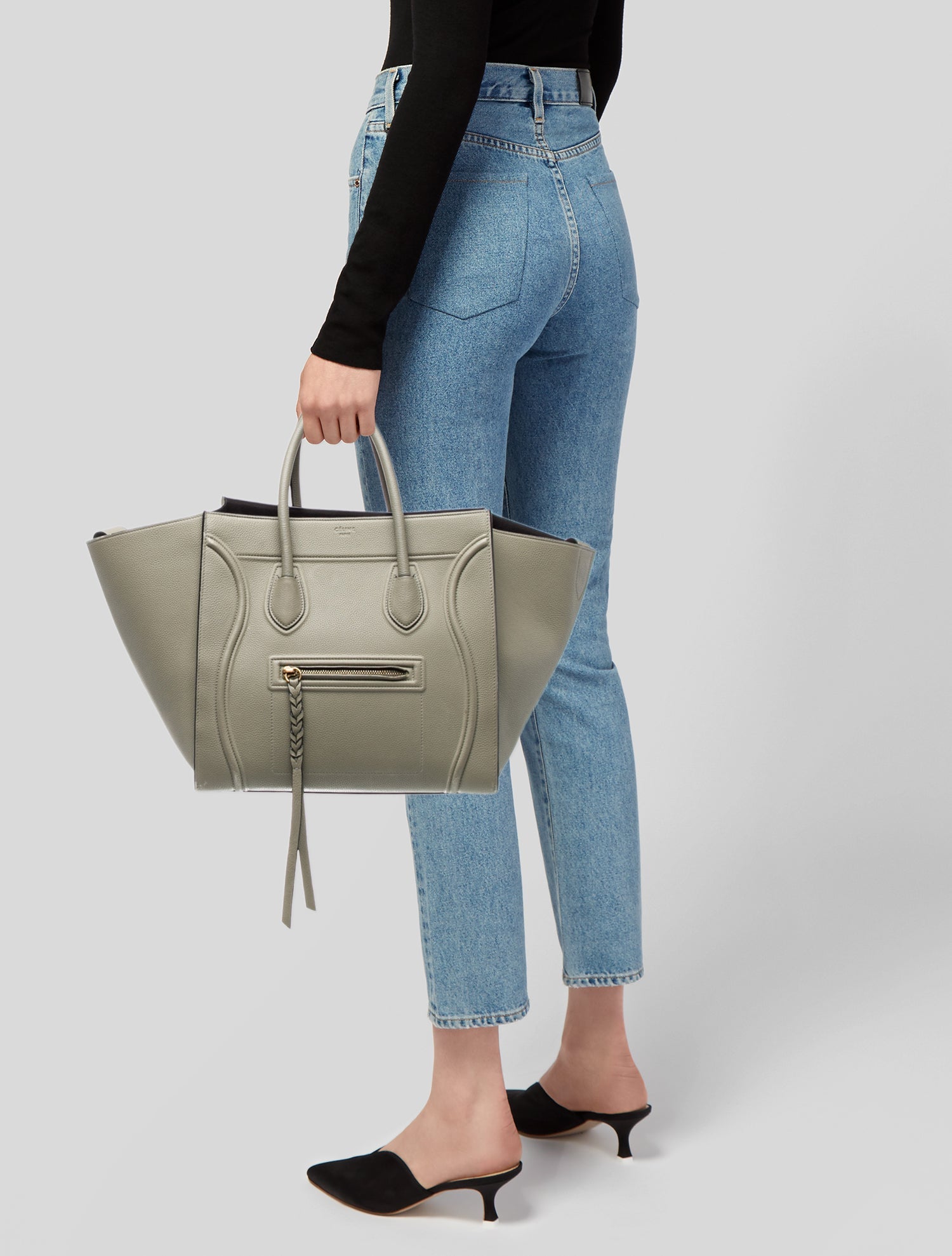 Celine Leather Luggage Phantom Medium