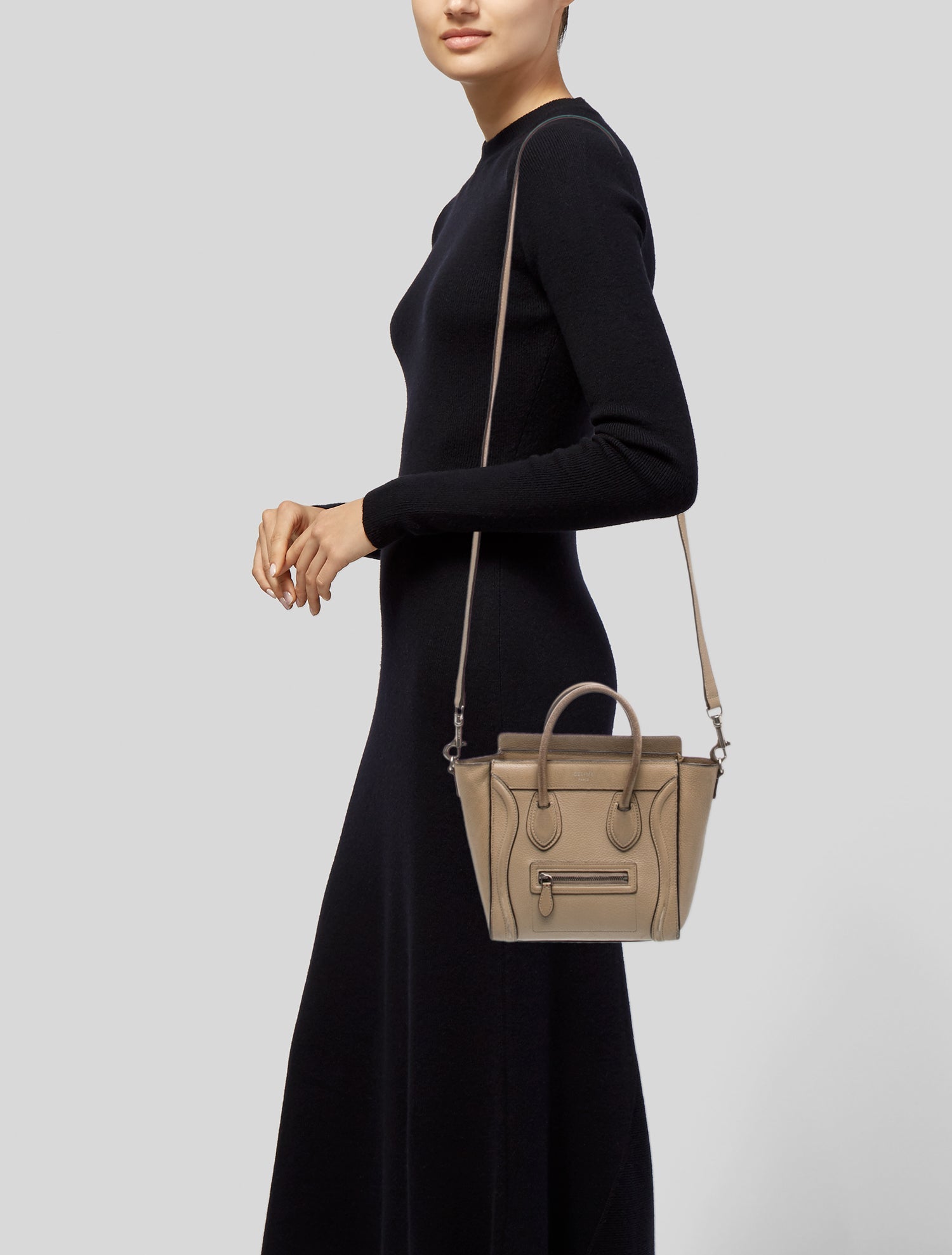 Celine Leather Luggage Nano