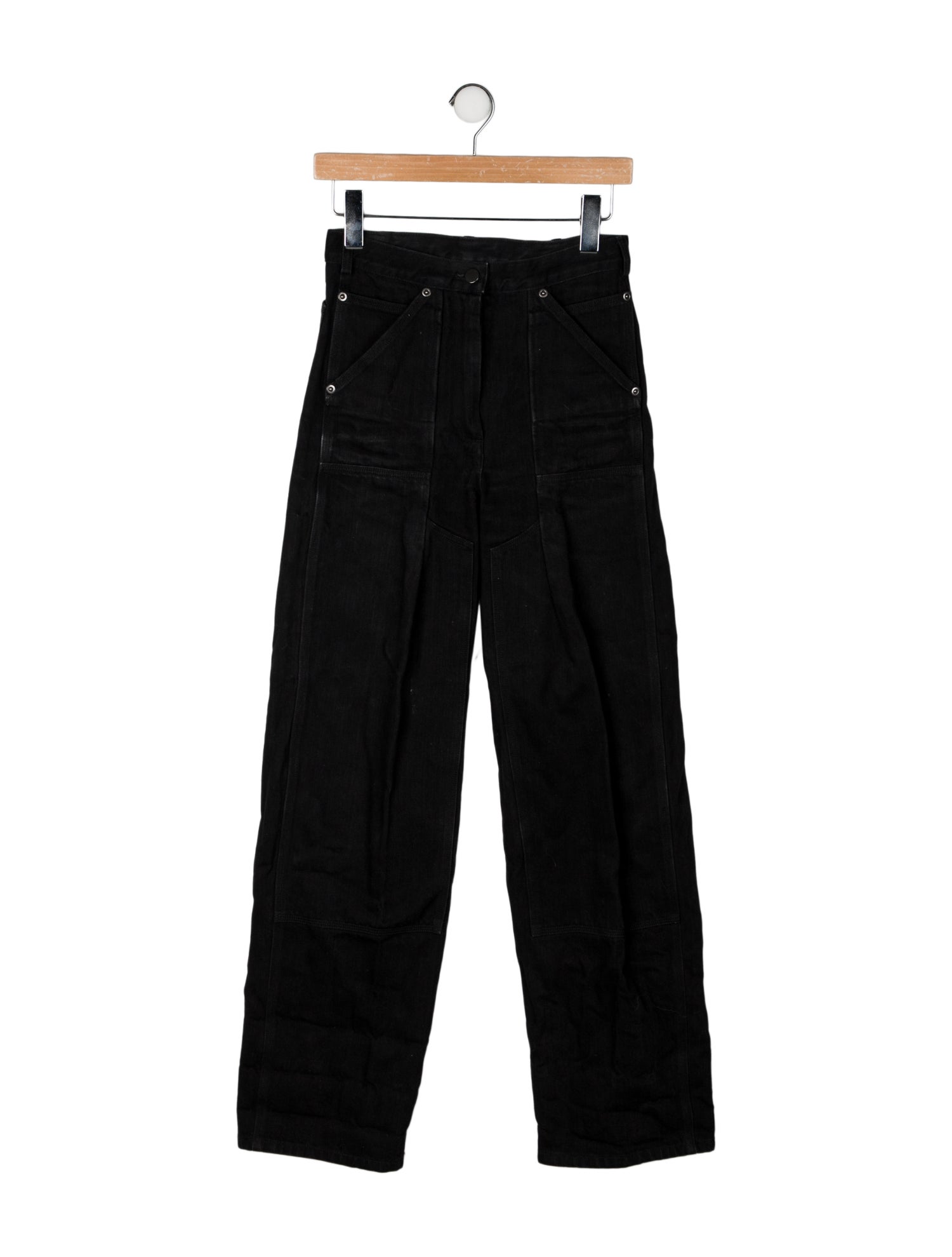 Celine Double Knee Wide Leg Jeans