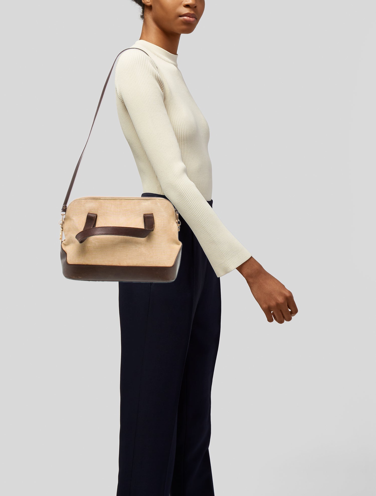 Celine Canvas Top Handle Bag Vintage