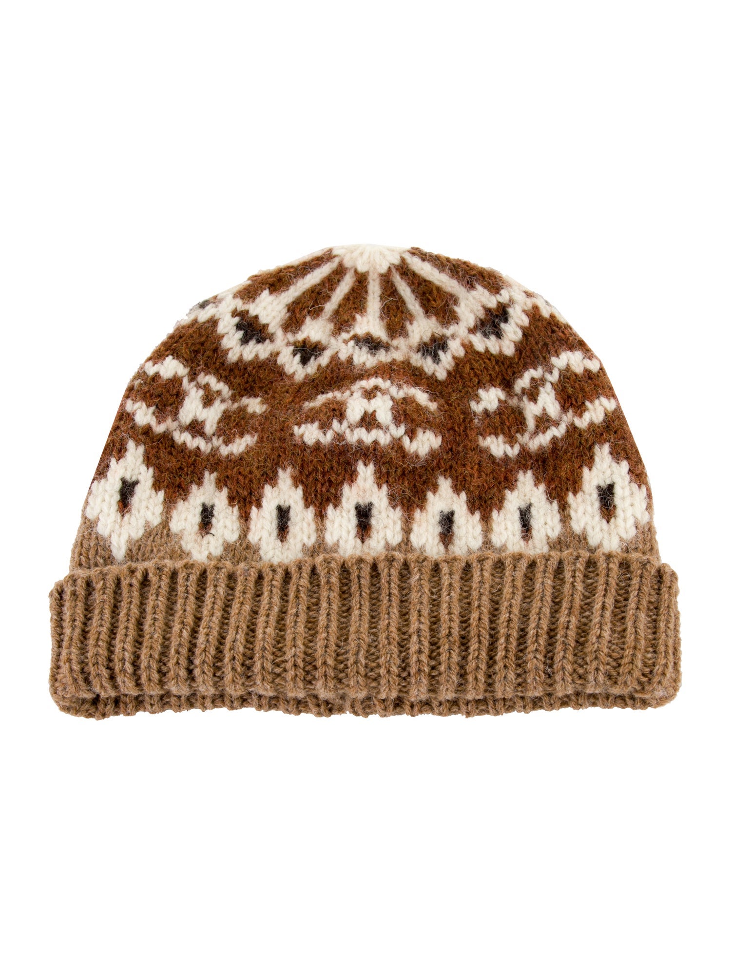 Celine Triomphe Wool Knit Beanie