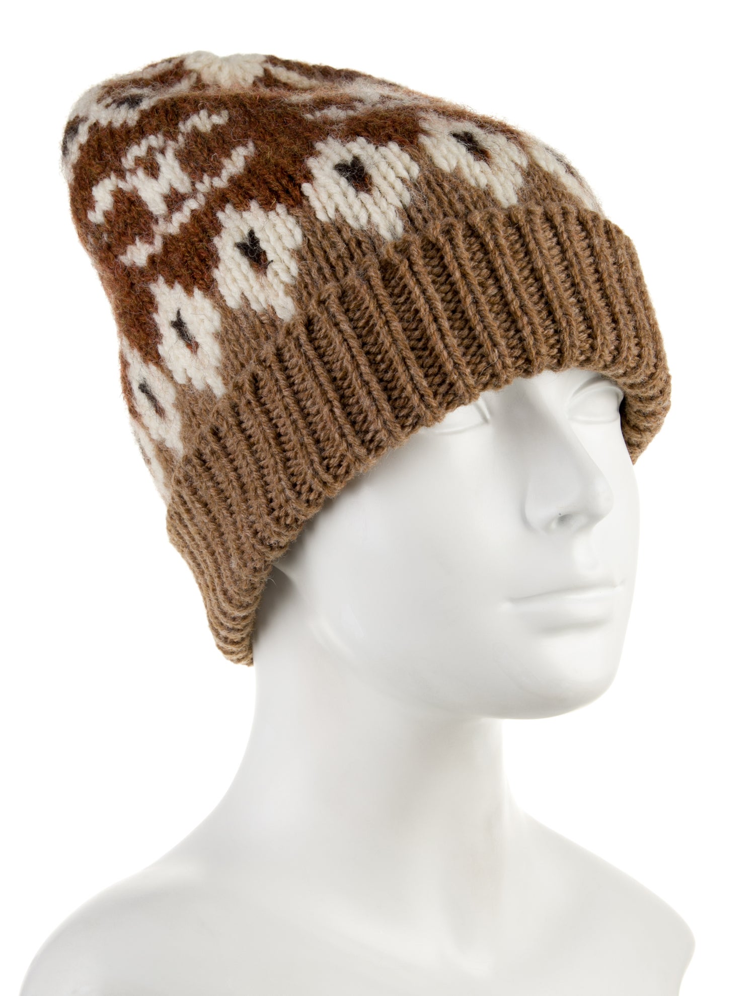 Celine Triomphe Wool Knit Beanie