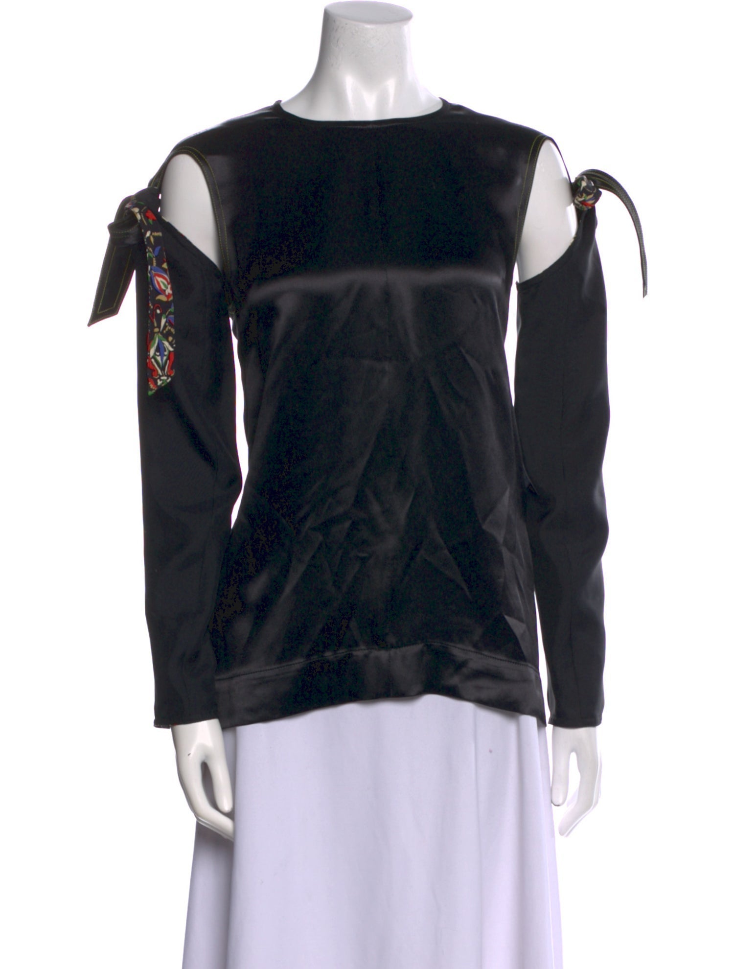 Celine Silk Crew Neck Blouse