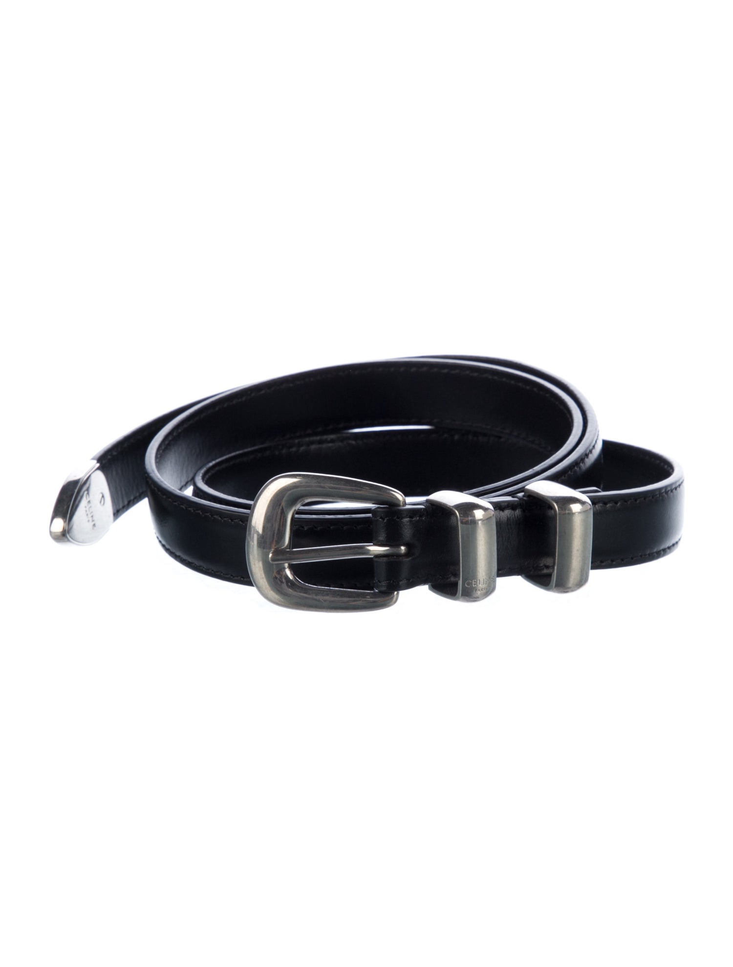 Celine Skinny Leather Belt
