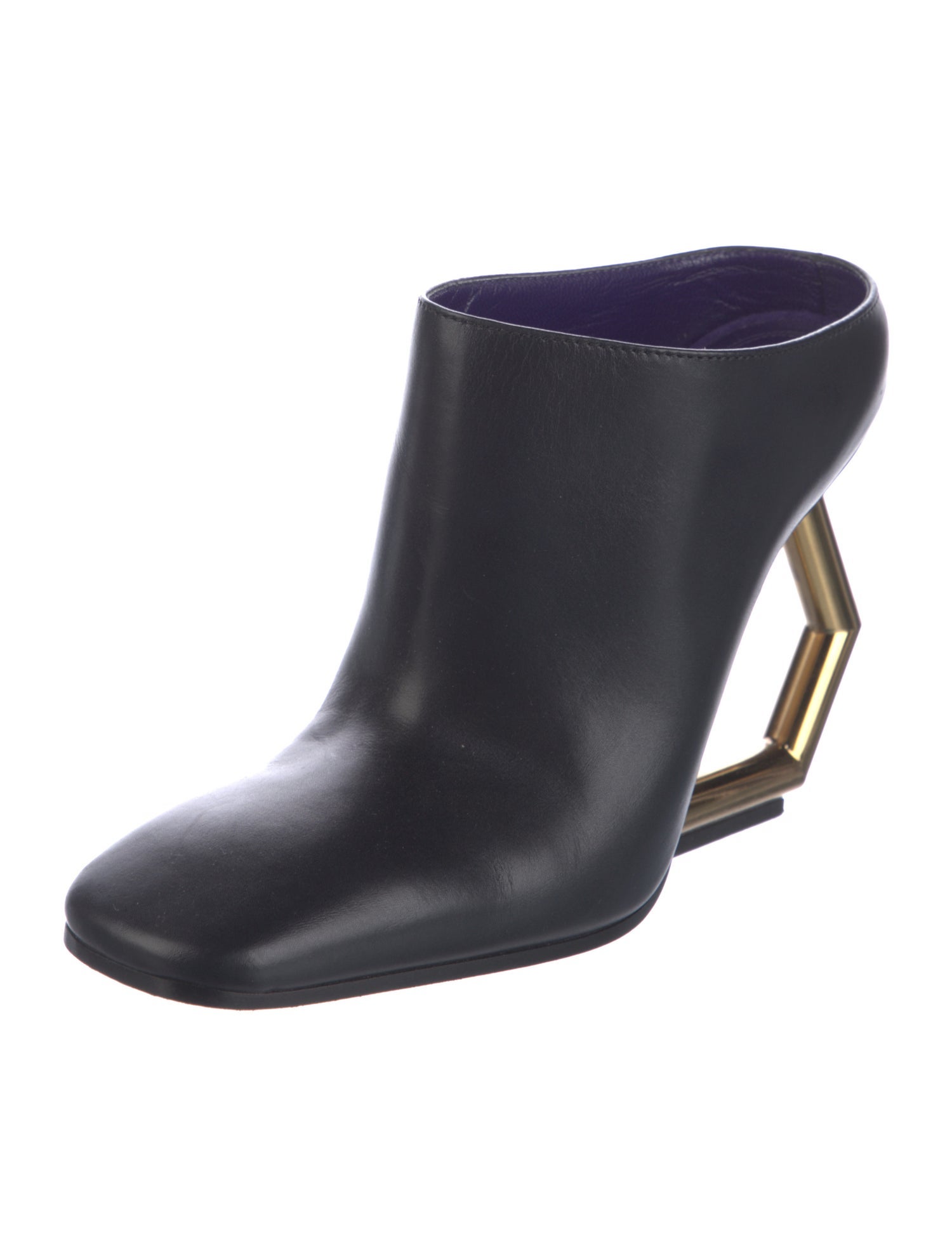 Celine Leather Cutout Accent Boots