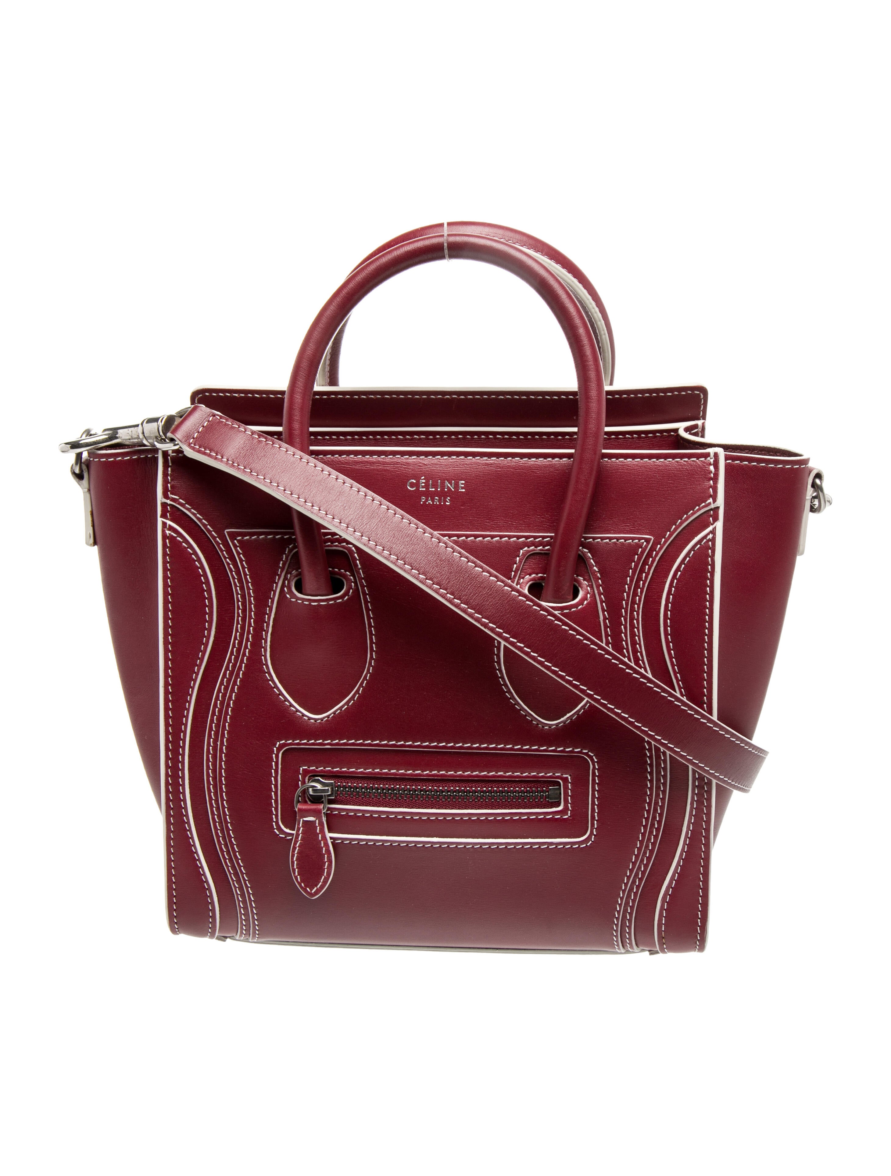 Celine Leather Luggage Nano