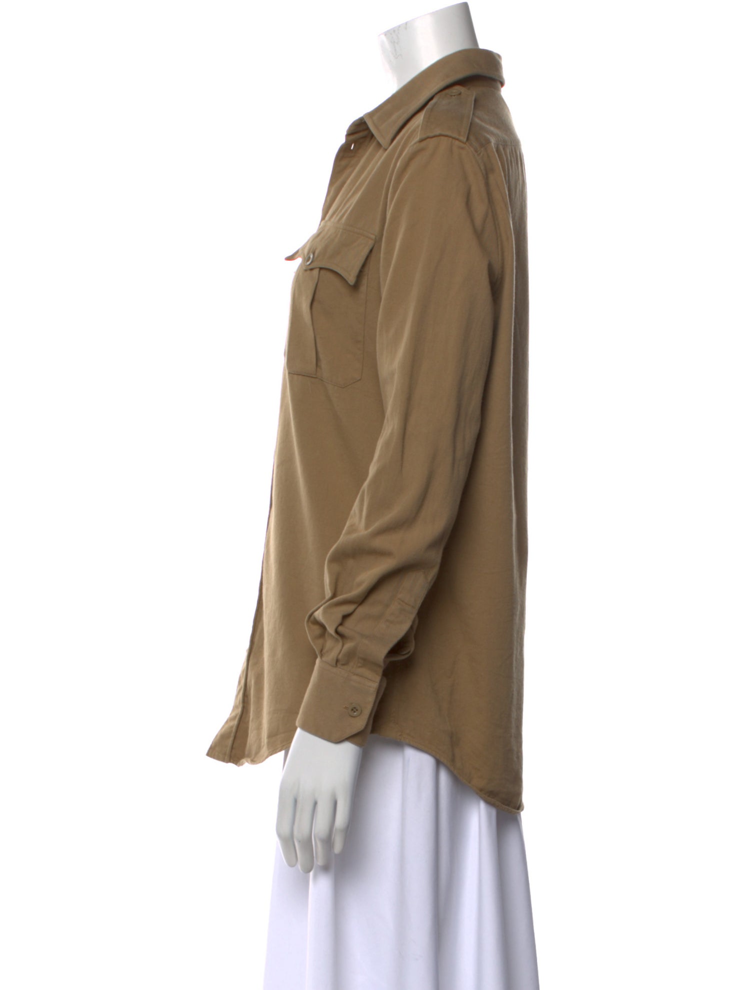 Celine Military Long Sleeve Long Sleeve Button-Up Top