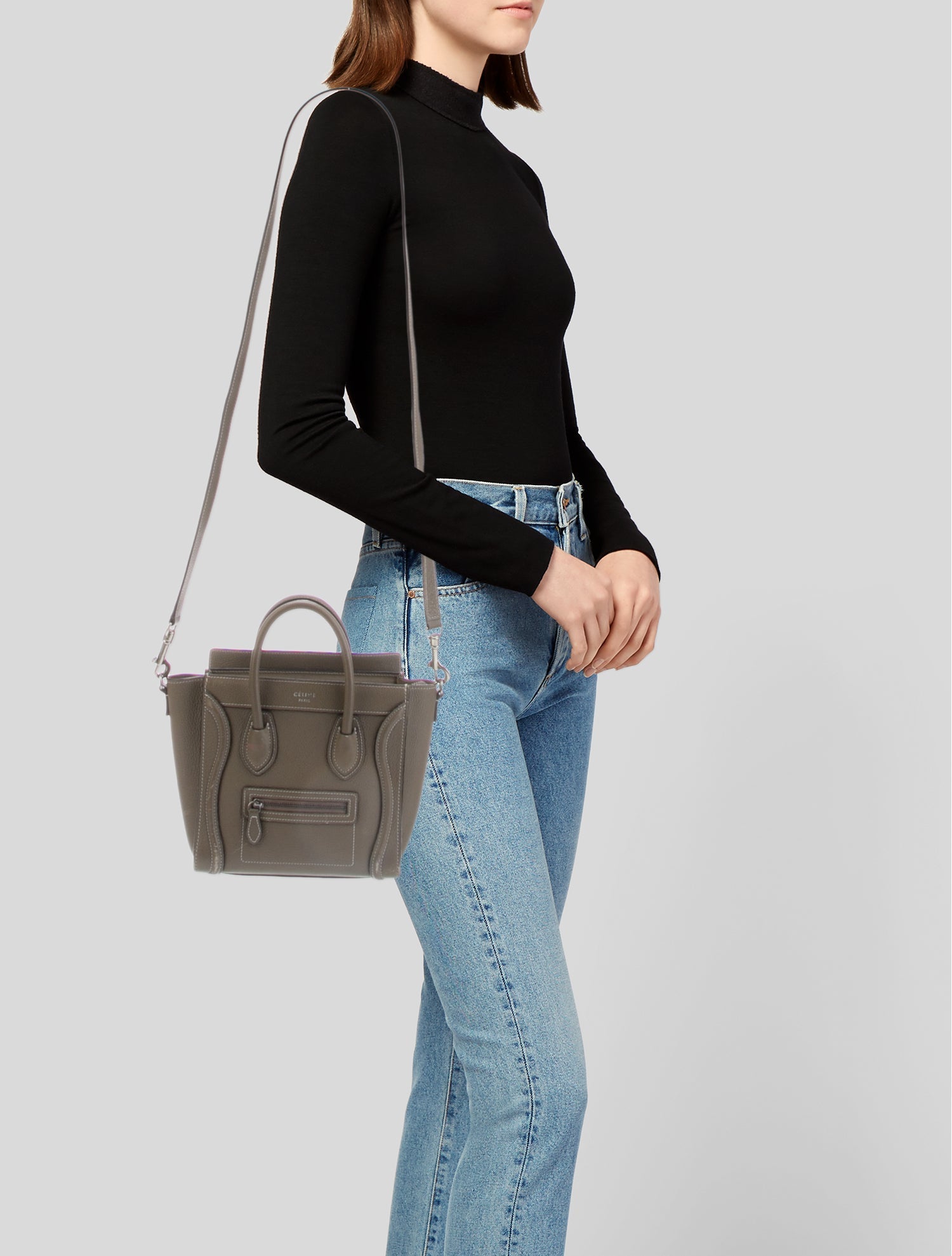 Celine Leather Luggage Nano