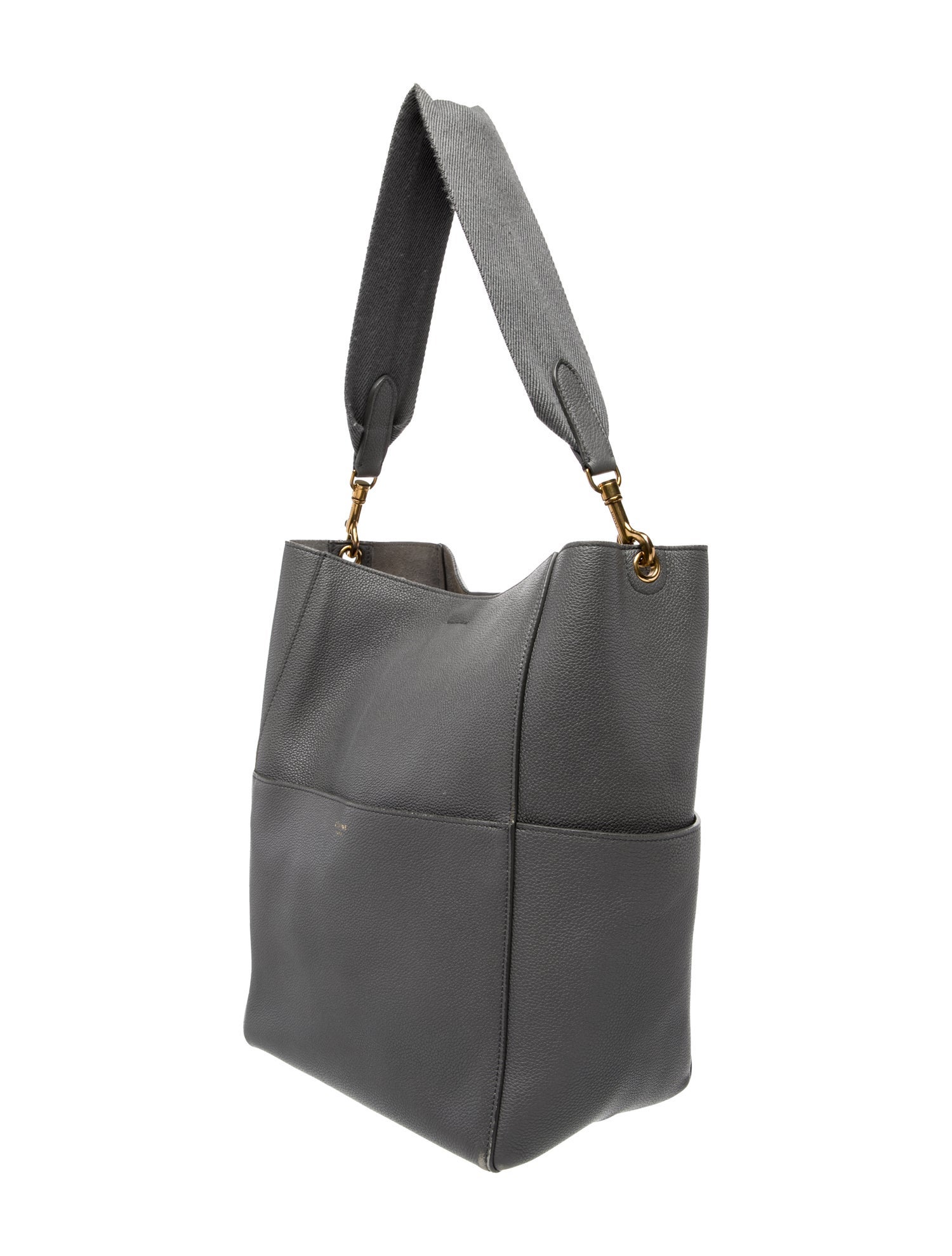 Celine Leather Seau Sangle Medium