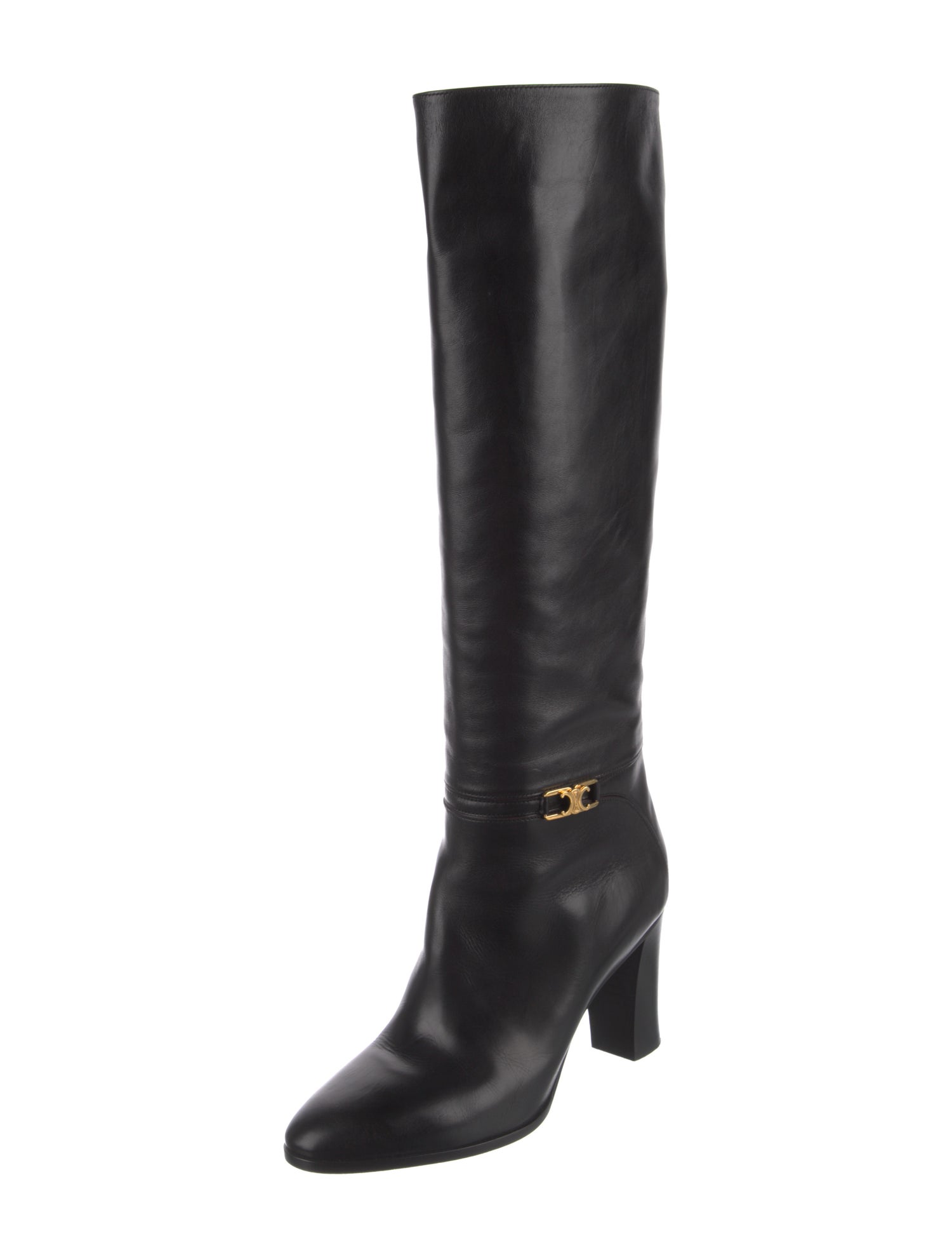 Celine Signature Logo Leather Boots
