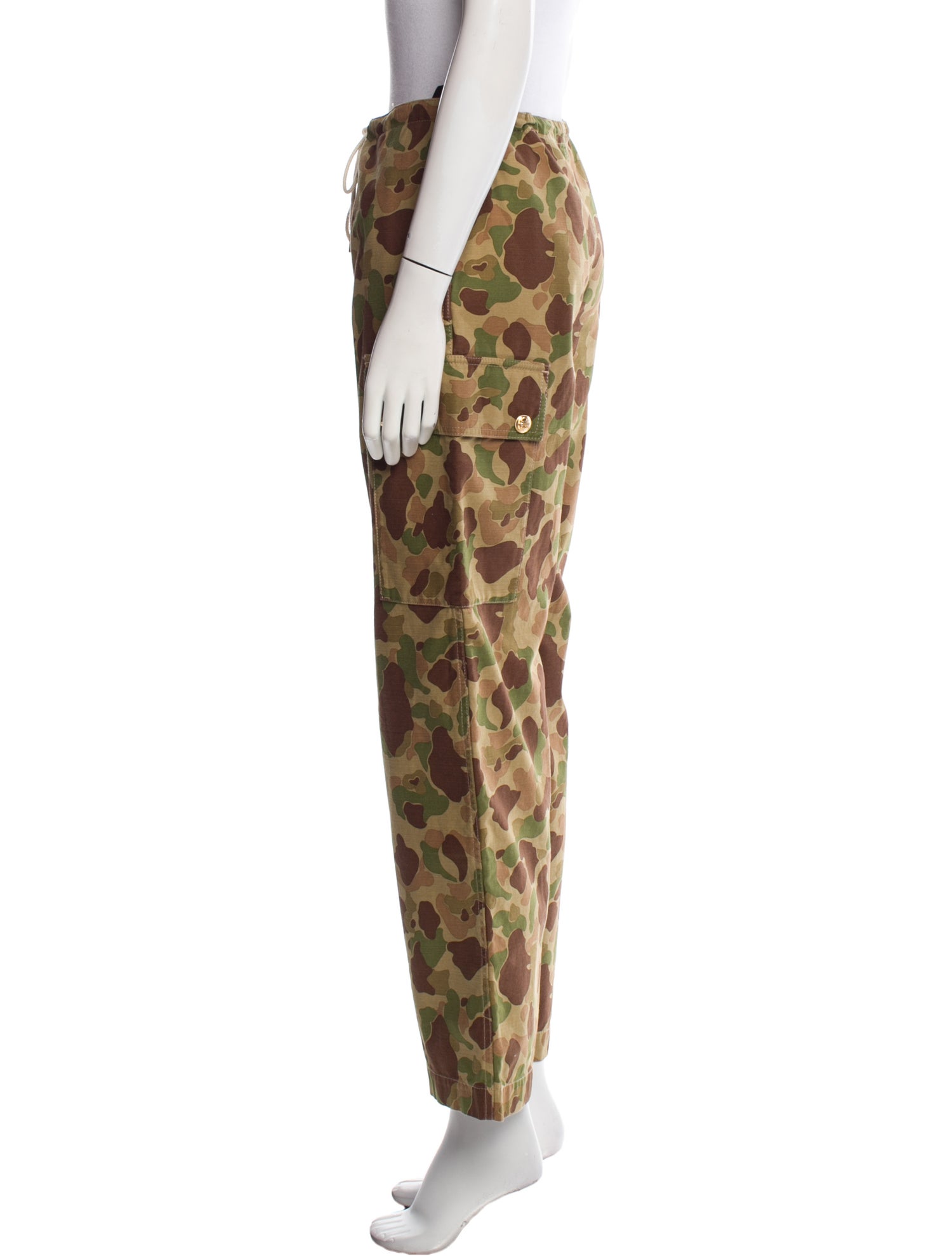 Celine Camouflage Print Wide Leg Pants
