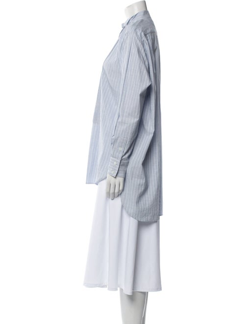 Celine Stripe Long Sleeve Striped Button-Up Top