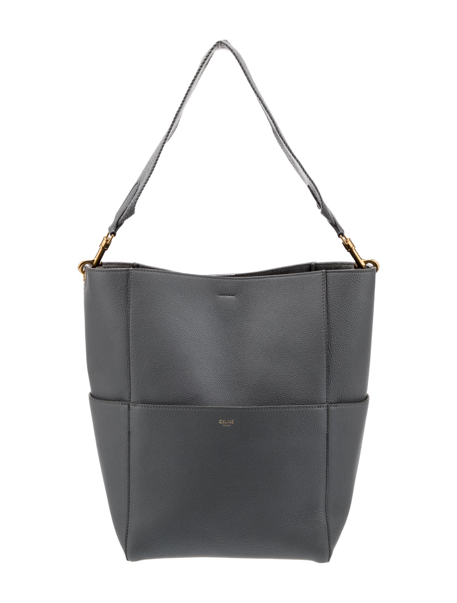 Celine Leather Seau Sangle Medium