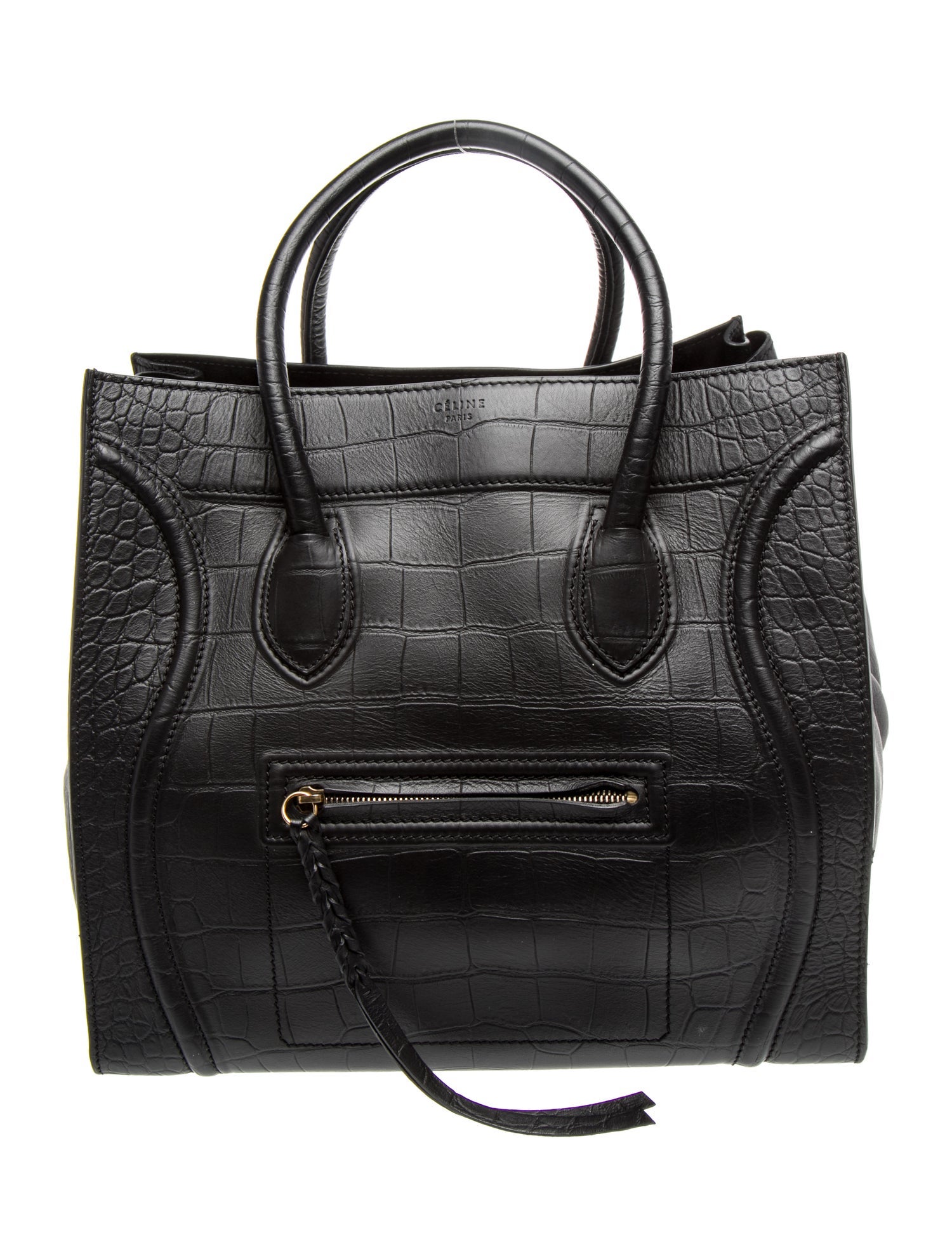 Celine Embossed Leather Luggage Phantom Large