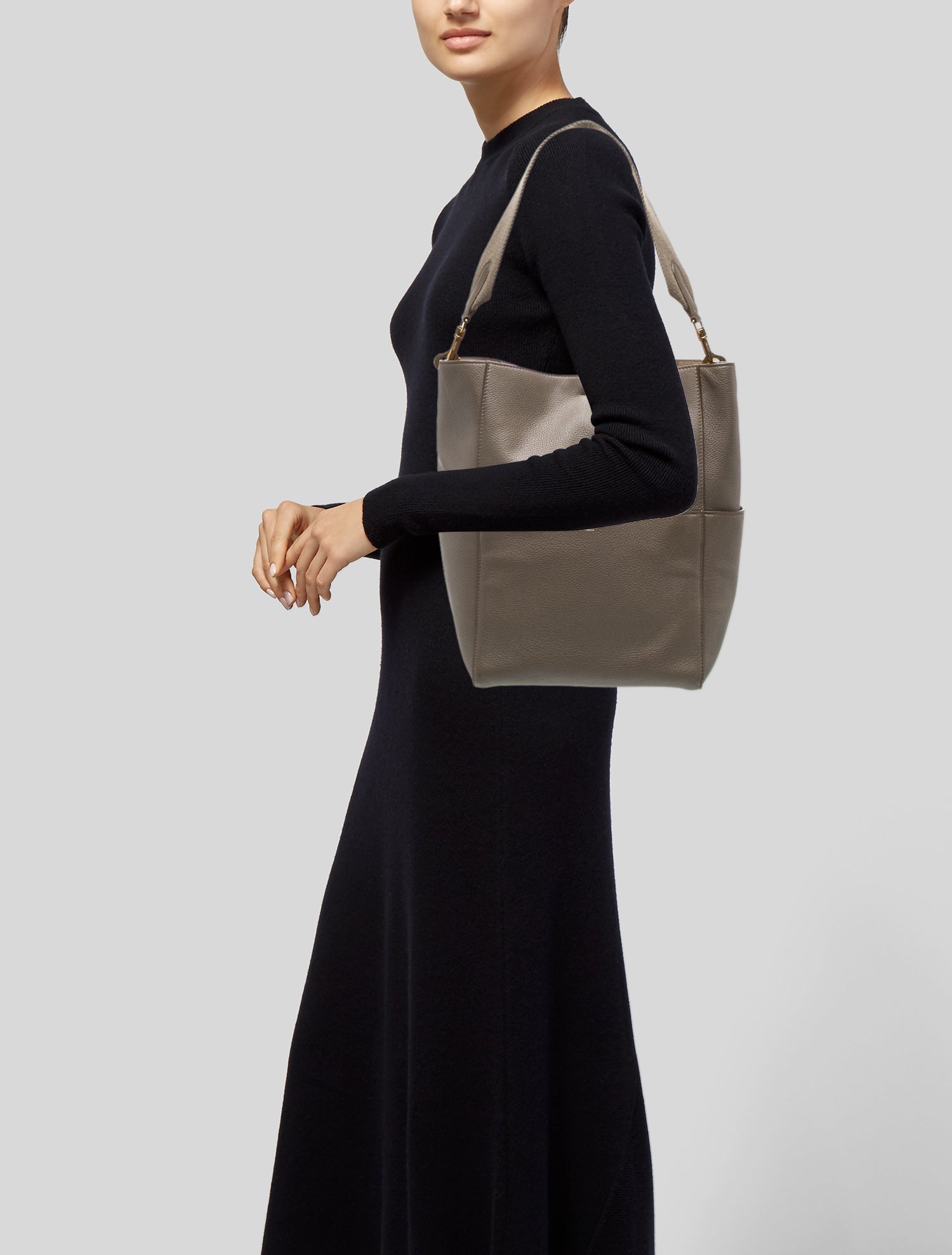 Celine Leather Seau Sangle Medium