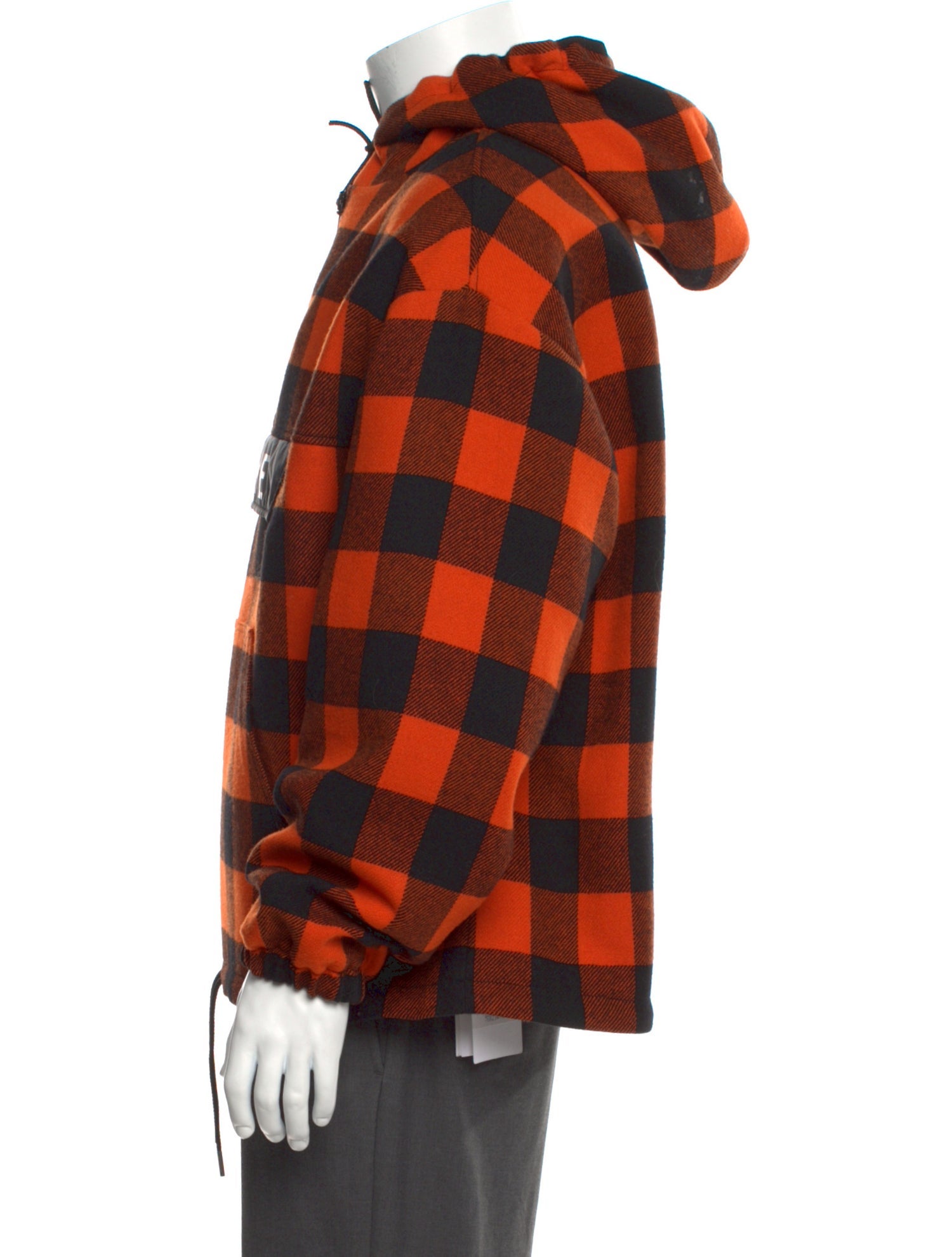 Celine Wool Plaid Print Hoodie w/ Tags
